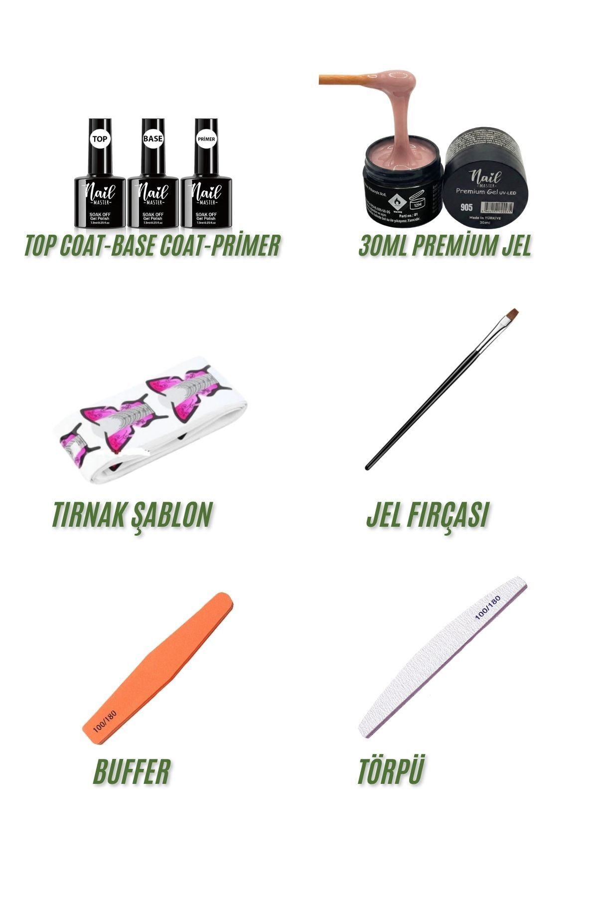 Nail Master Protez Tırnak Uv Jel Seti Cihazlı - Görsel 3