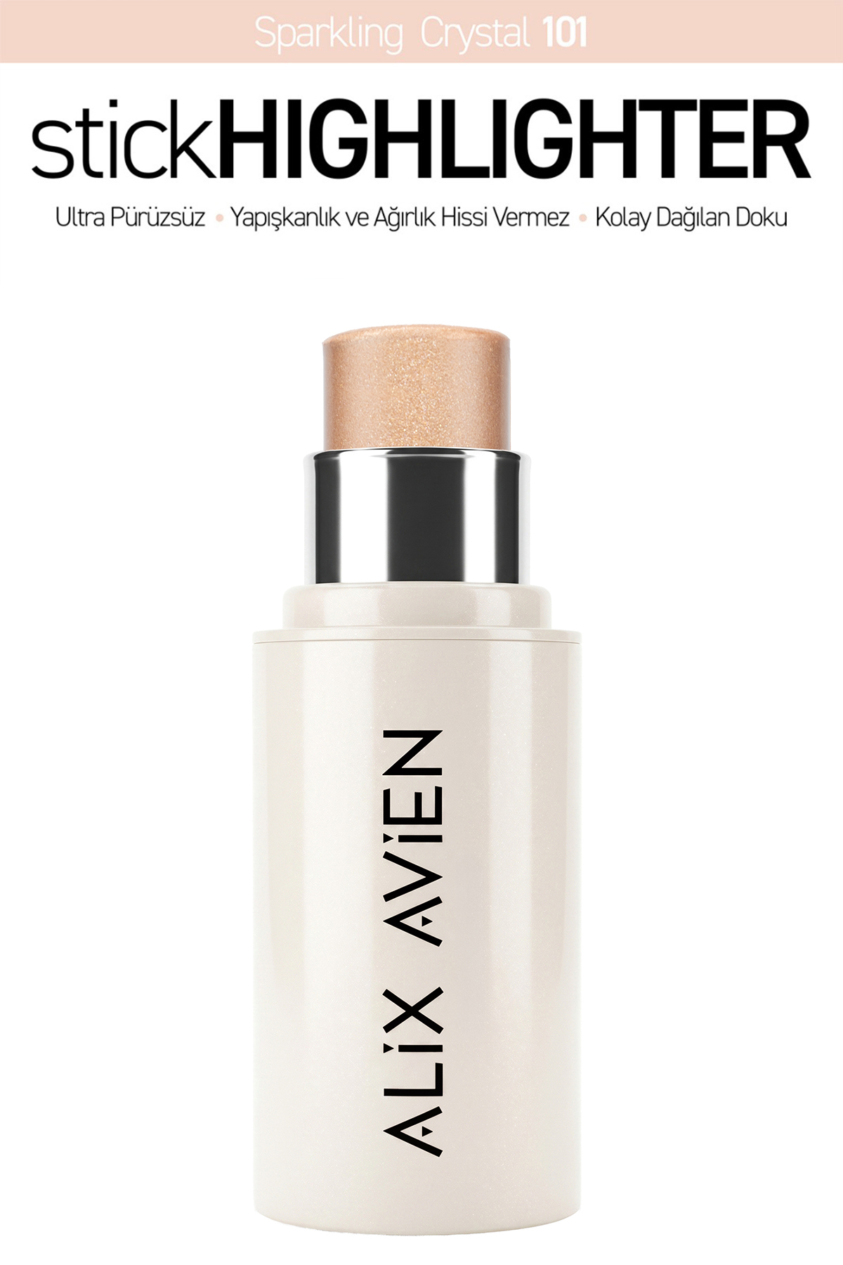 Alix Avien Parlak Işıltılı Nemlendirici Krem Stick Aydınlatıcı - Stick Highlighter 101 Sparkling Crystal