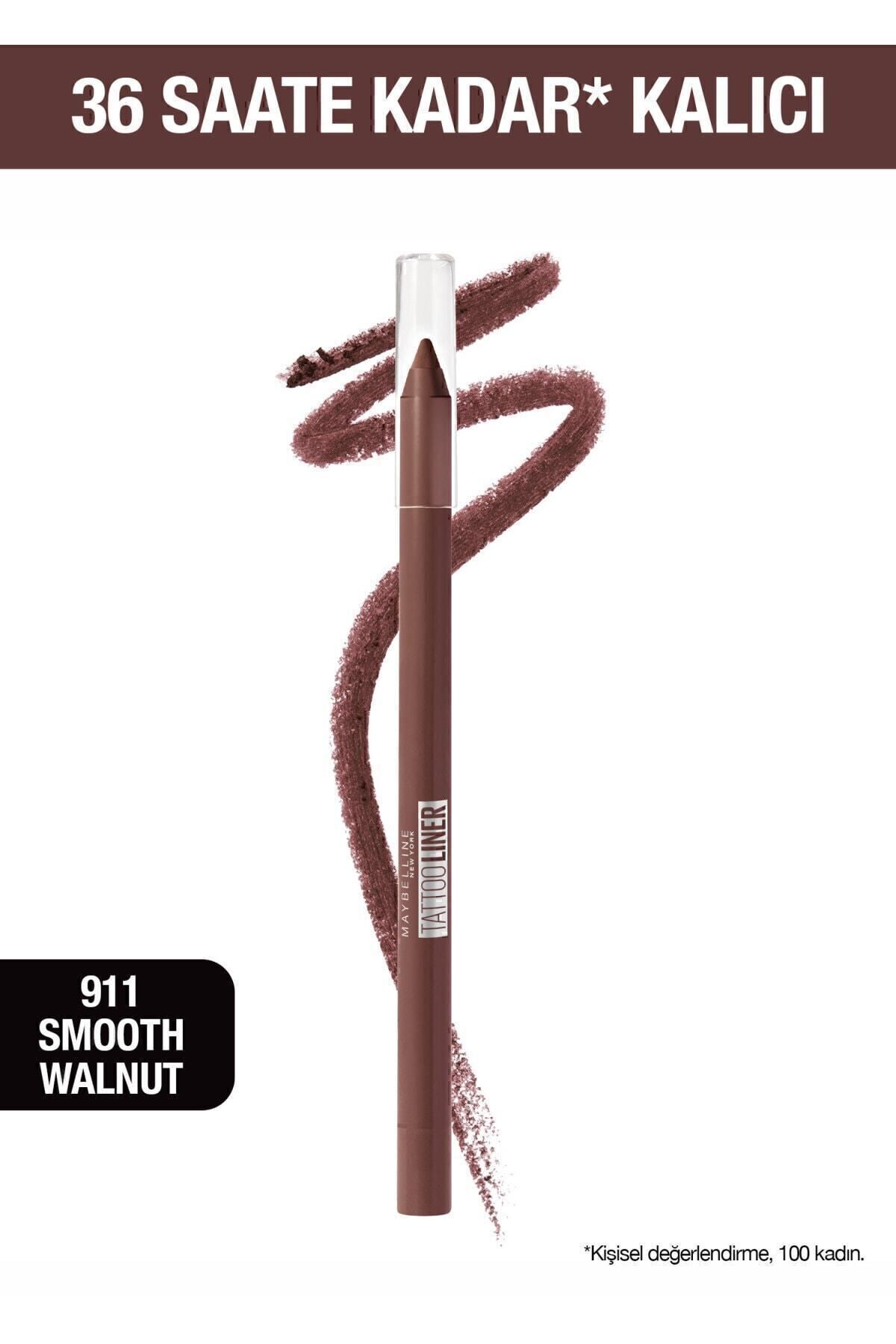 Maybelline New York Kahverengi Tattoo Liner Jel Göz Kalemi 911 Smooth Walnut