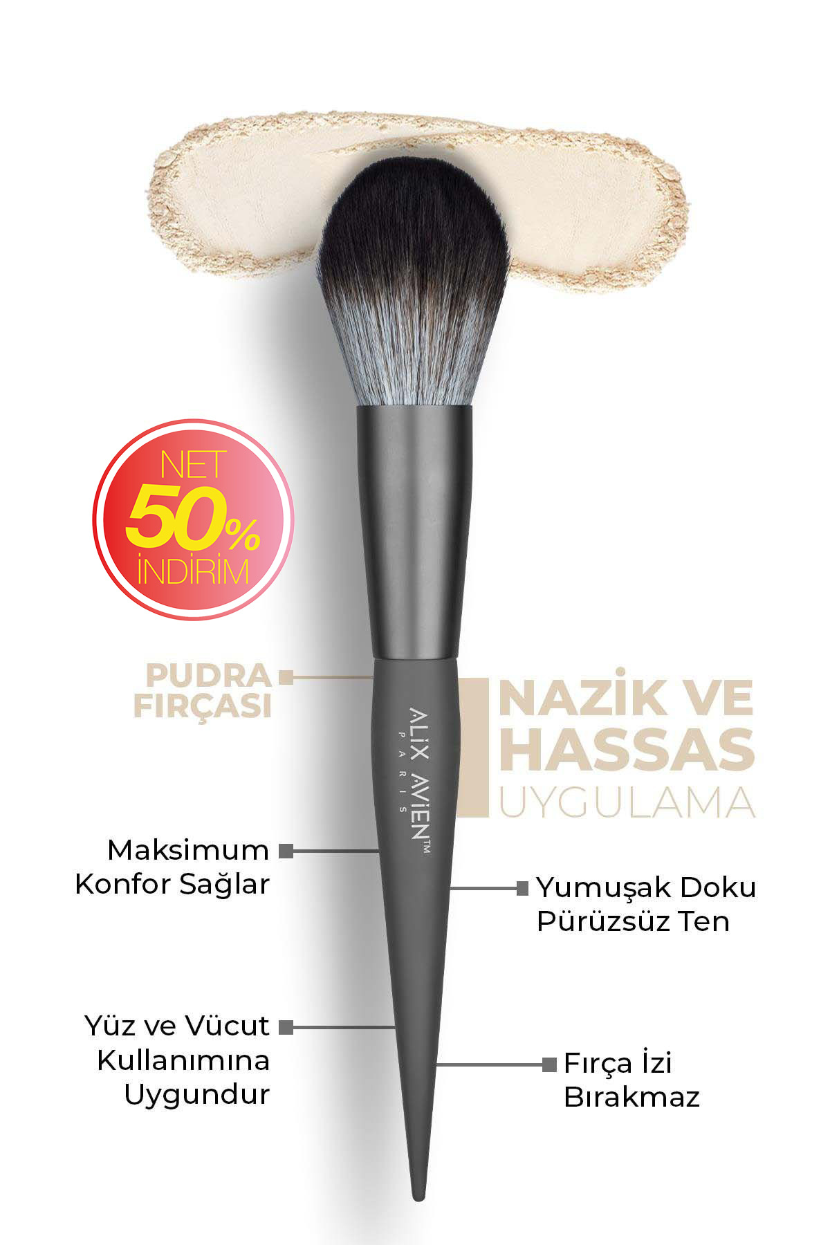 Alix Avien Pudra Fırçası - Powder Brush