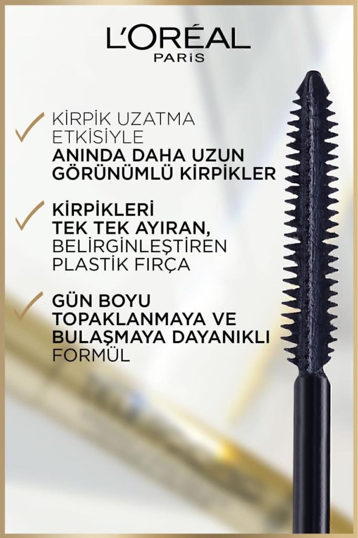 L'Oreal Paris Siyah Telescopic Uzun Görünüm Veren Maskara - Görsel 3