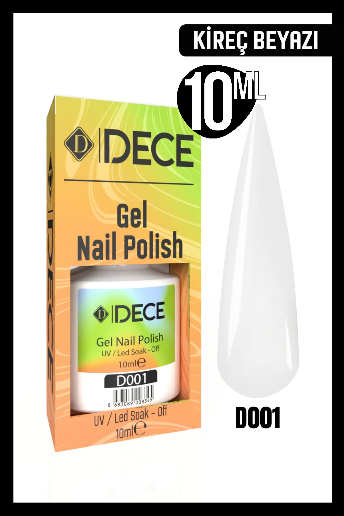d dece Kalıcı Oje UV LED D001 (ANA RENKLER) 10ml