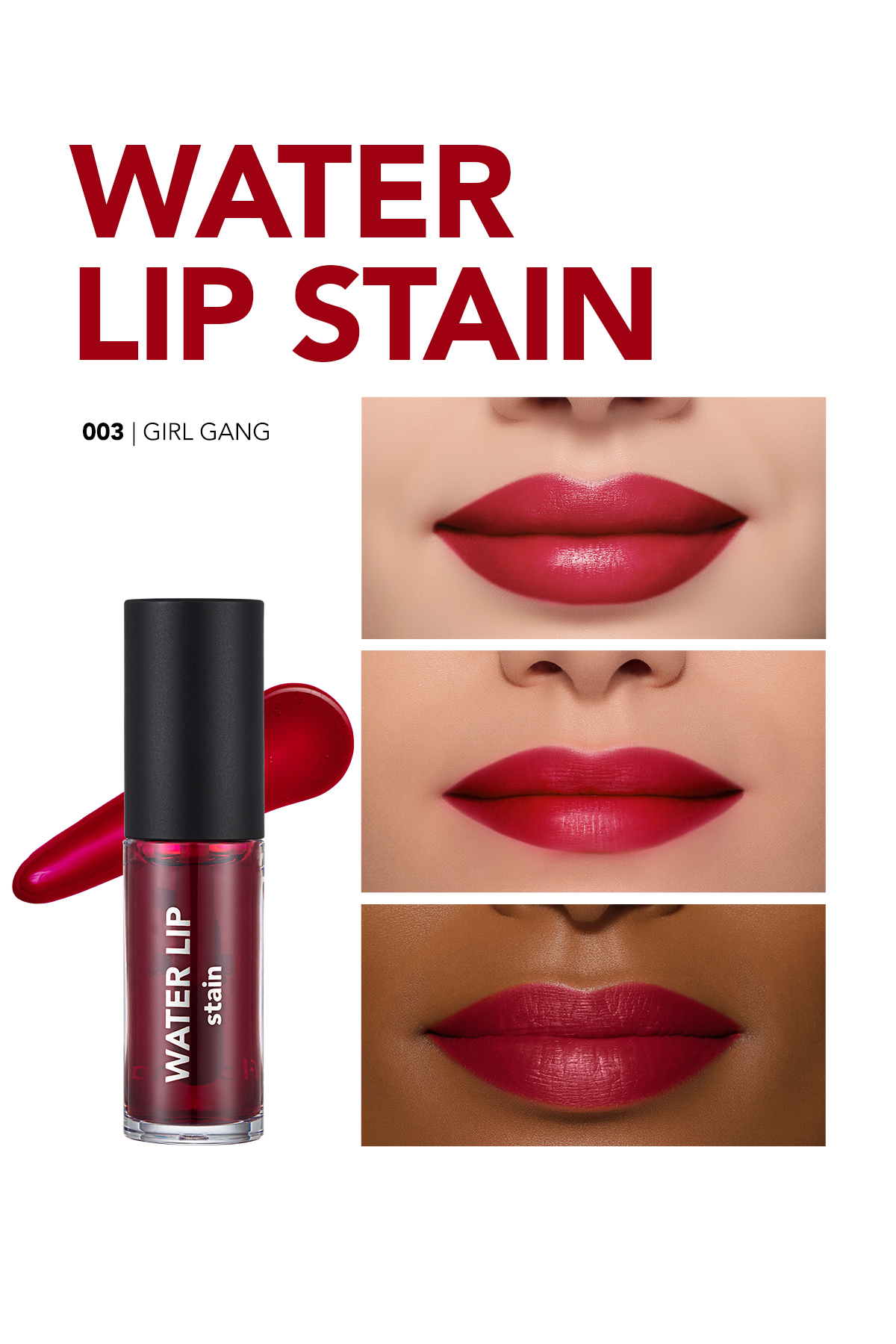 Flormar Kalıcı Mat Dudak Tint'i (Mor) - Water Lip Stain - 003 Girl Gang - 8682536042185 - Görsel 3