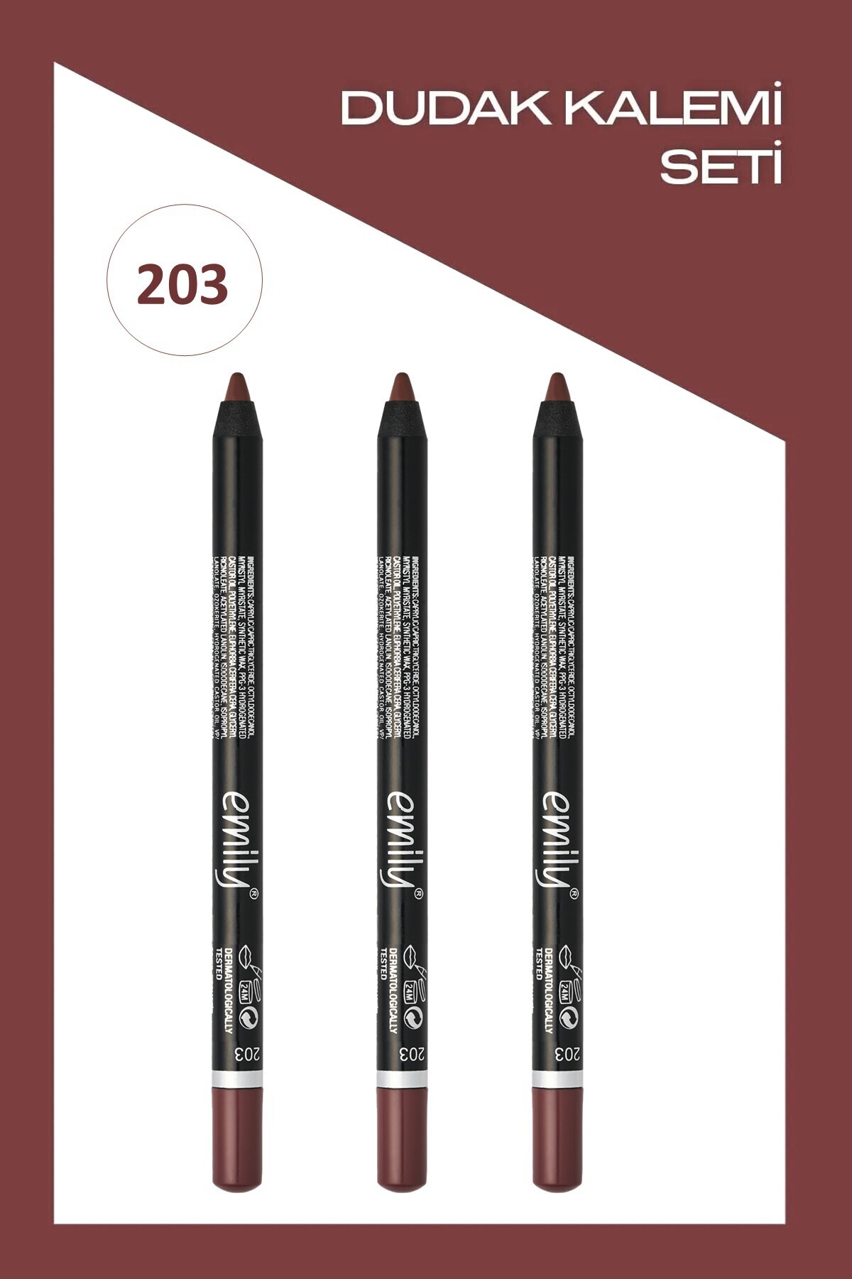 Golden Rose Emıly Dudak Kalemi No:203 - 3 Adet