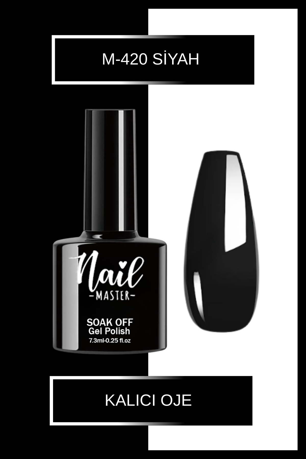 Nail Master M420 Kalıcı Oje 7,3ml Siyah