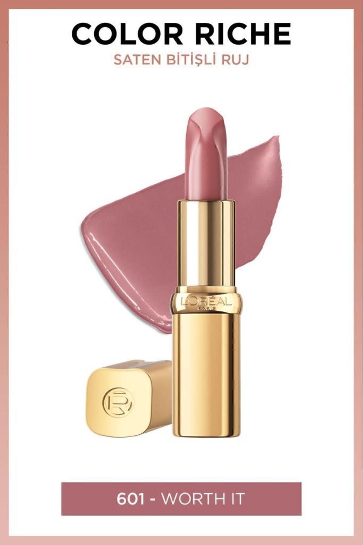 L'Oreal Paris COLOR RİCHE INTENSE PİGMENT SATİN FİNİSH LİPSTİCK - 601 WORTH IT DEMBA1642
