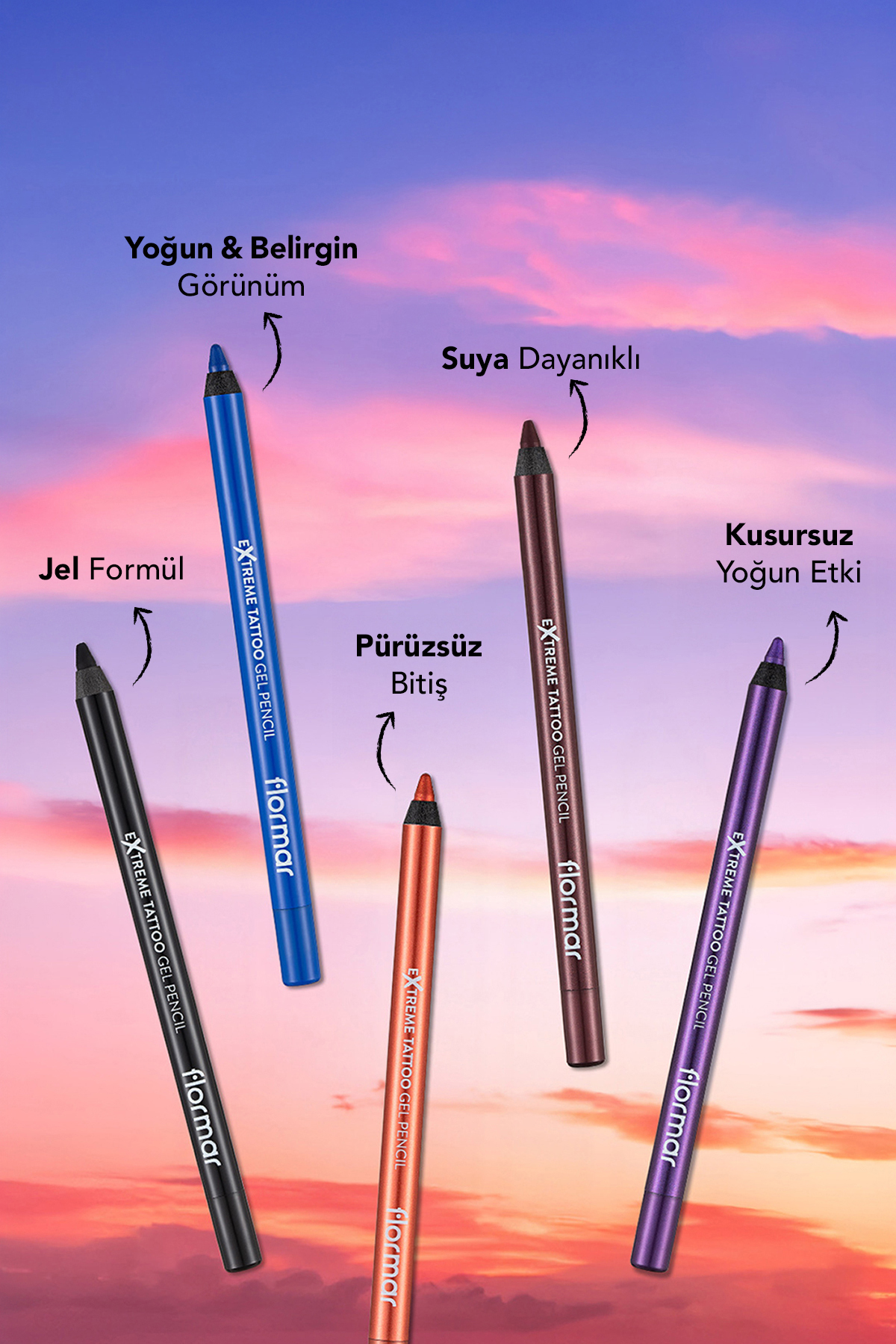 Flormar Mat Kalıcı Göz Kalemi (YEŞİL) - Extreme Tattoo Gel Pencil - 003 Deep Green - 8682536028851 - Görsel 3