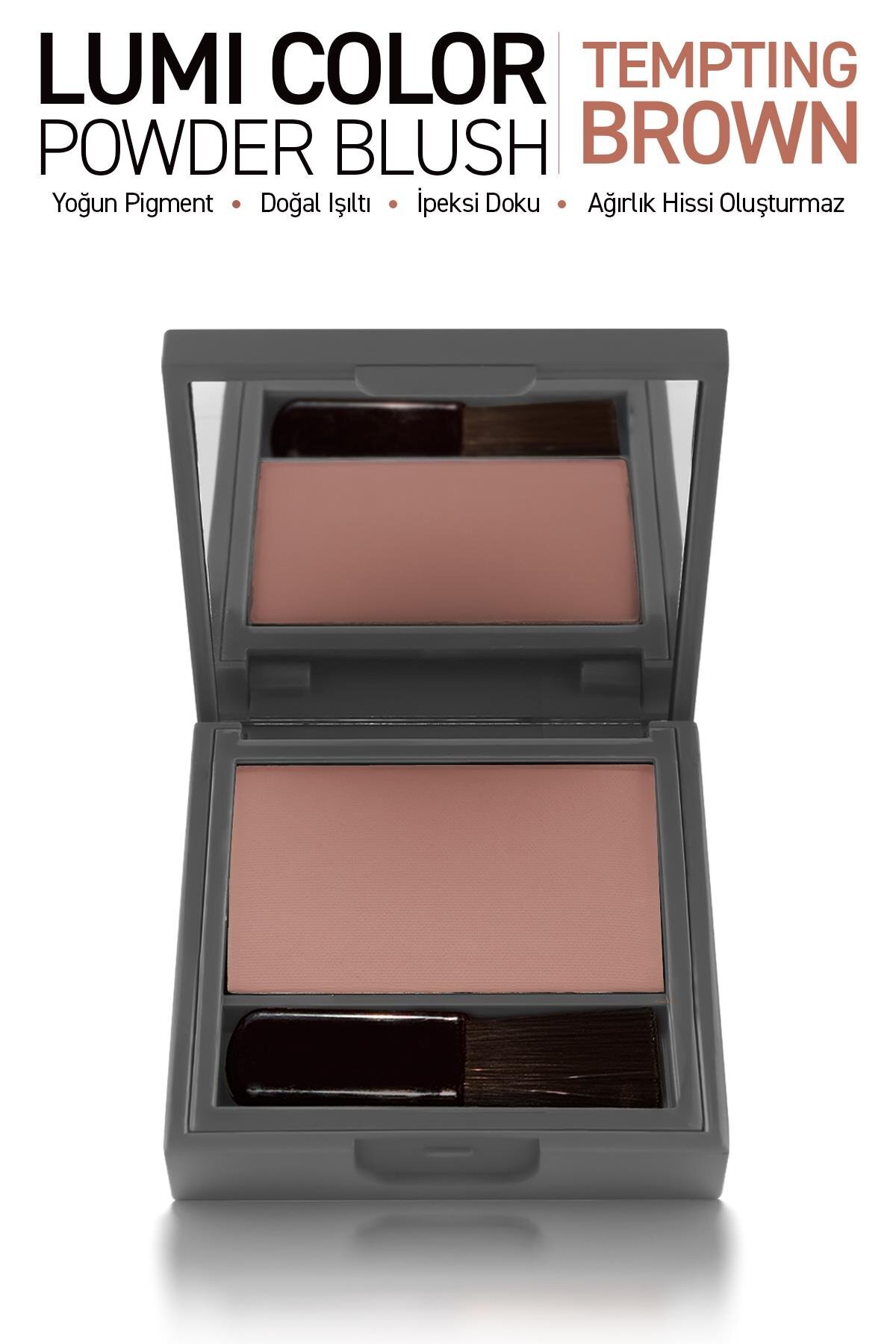Alix Avien Yoğun Pigmentli Ultra İnce İpeksi Dokulu Pudra Allık - Lumi Color Powder Blush 154 Tempting Brown