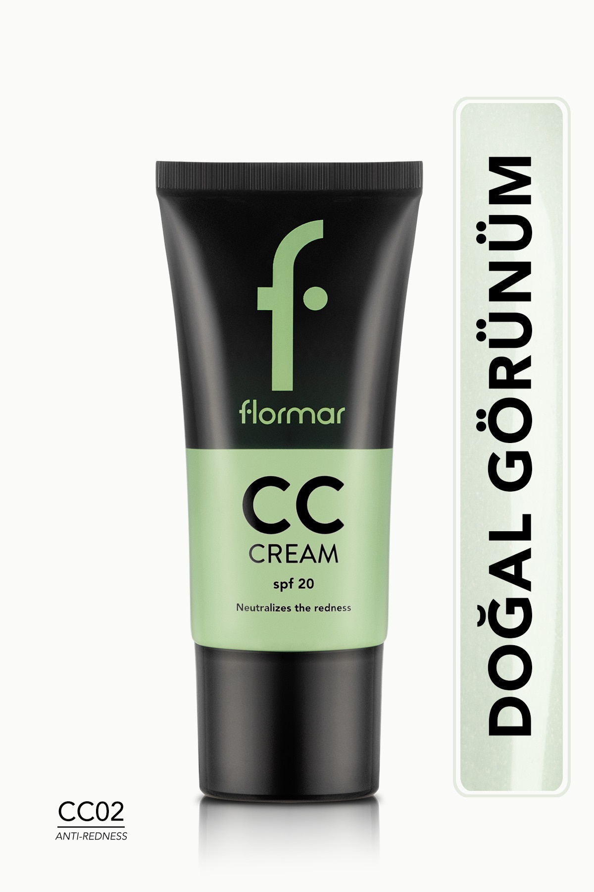 Flormar Kızarık Görünüm Önlemeye Yardımcı Cc Krem- Cc Cream - Cc02 Antıredness - 8690604534715