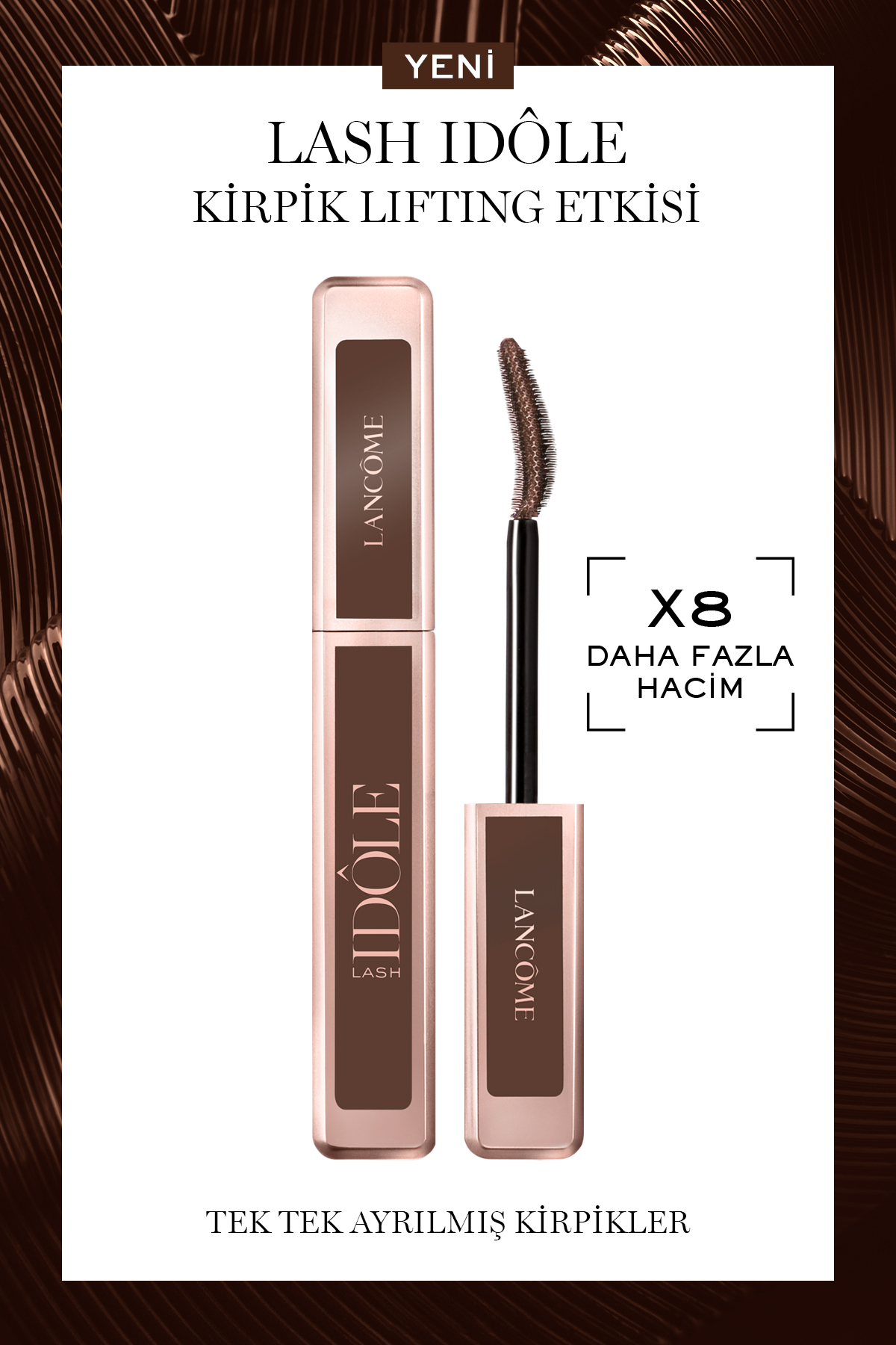 Lancome Lash Idole Lifting Etkili Hacim veren Maskara 02 Kahverengi 3614274306477
