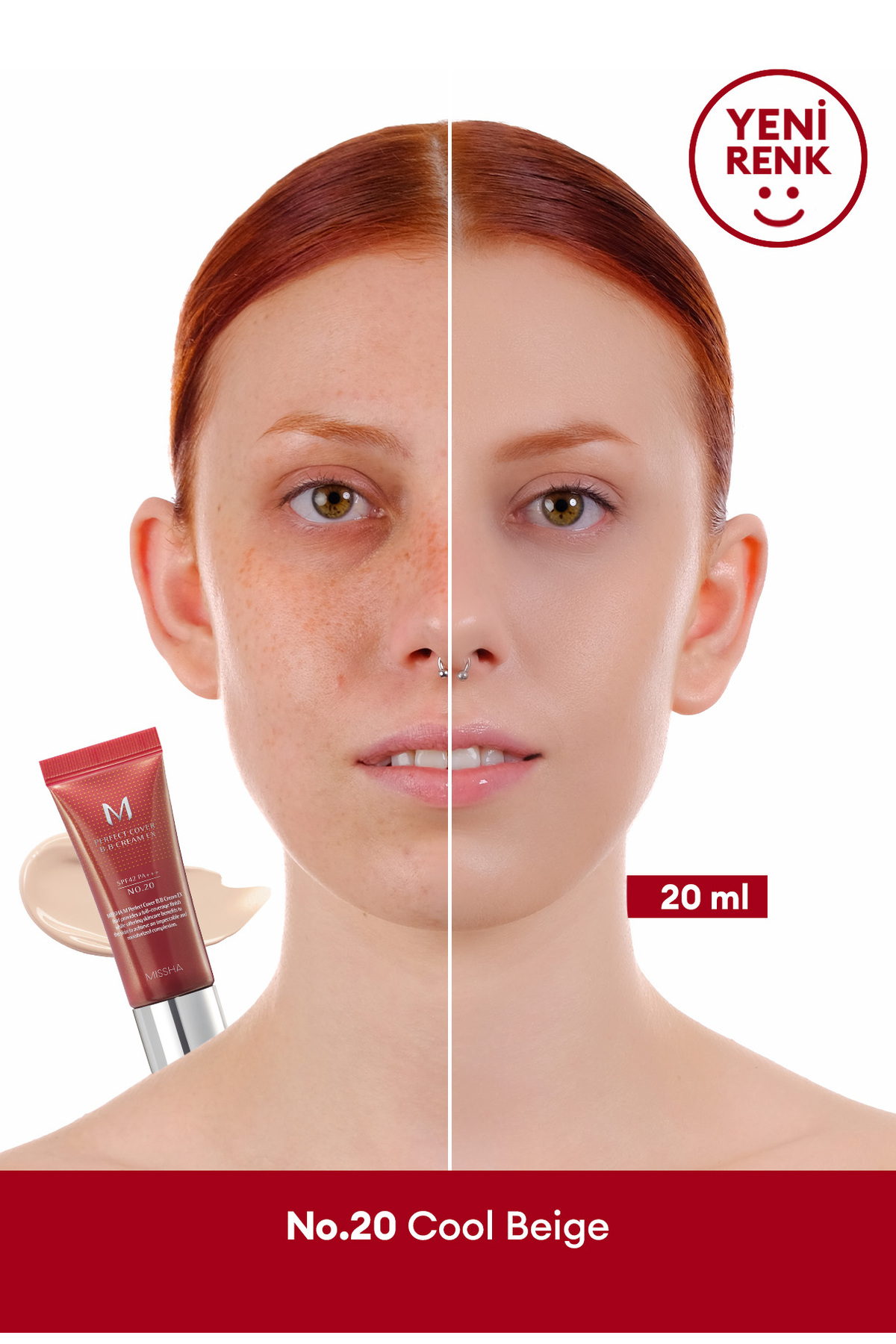Missha Mükemmel Kapatıcılık Sunan Çok Fonksiyonlu M Perfect Cover BB Cream Ex SPF42PA+++ No.20 20ml