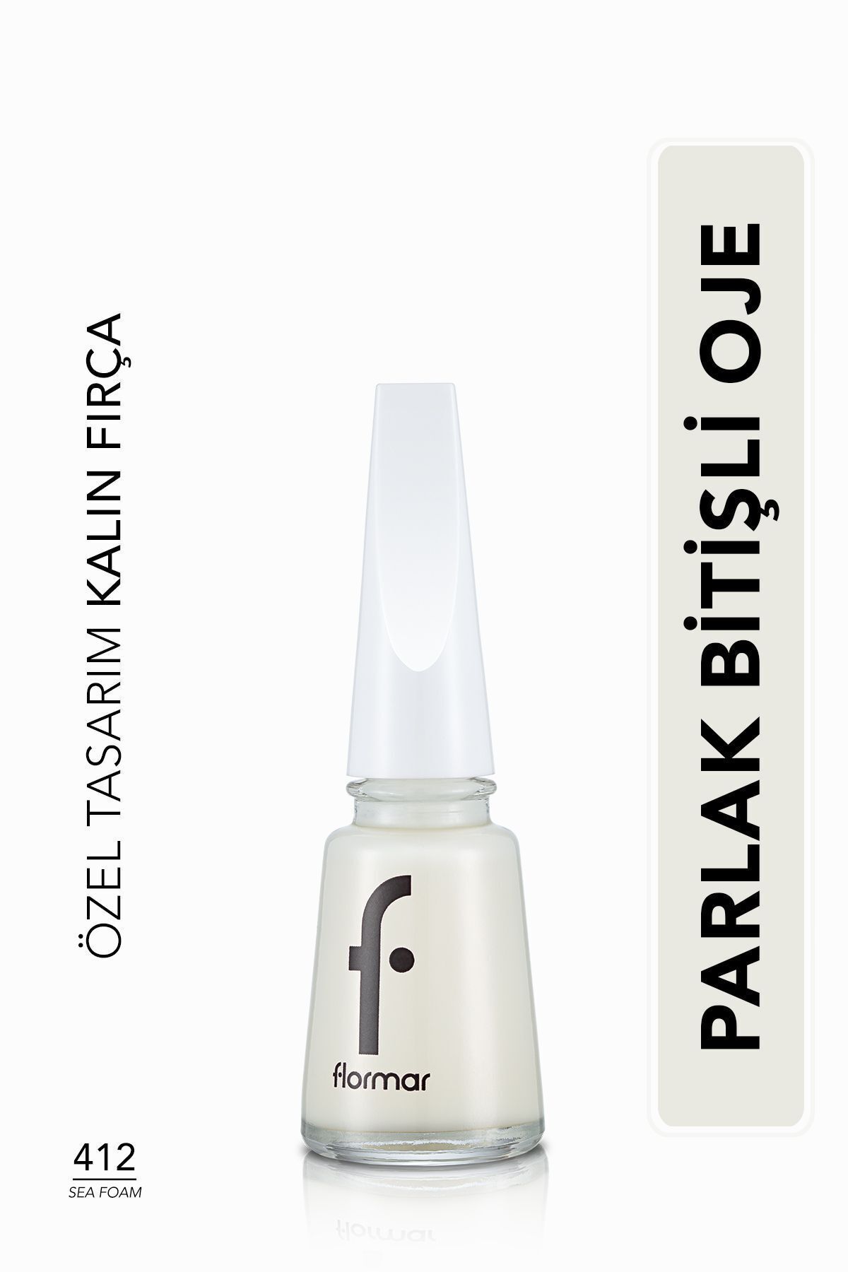 Flormar Parlak Oje (TRANSPARAN) - Nail Enamel - 412 Sea Foam - 8682536036023