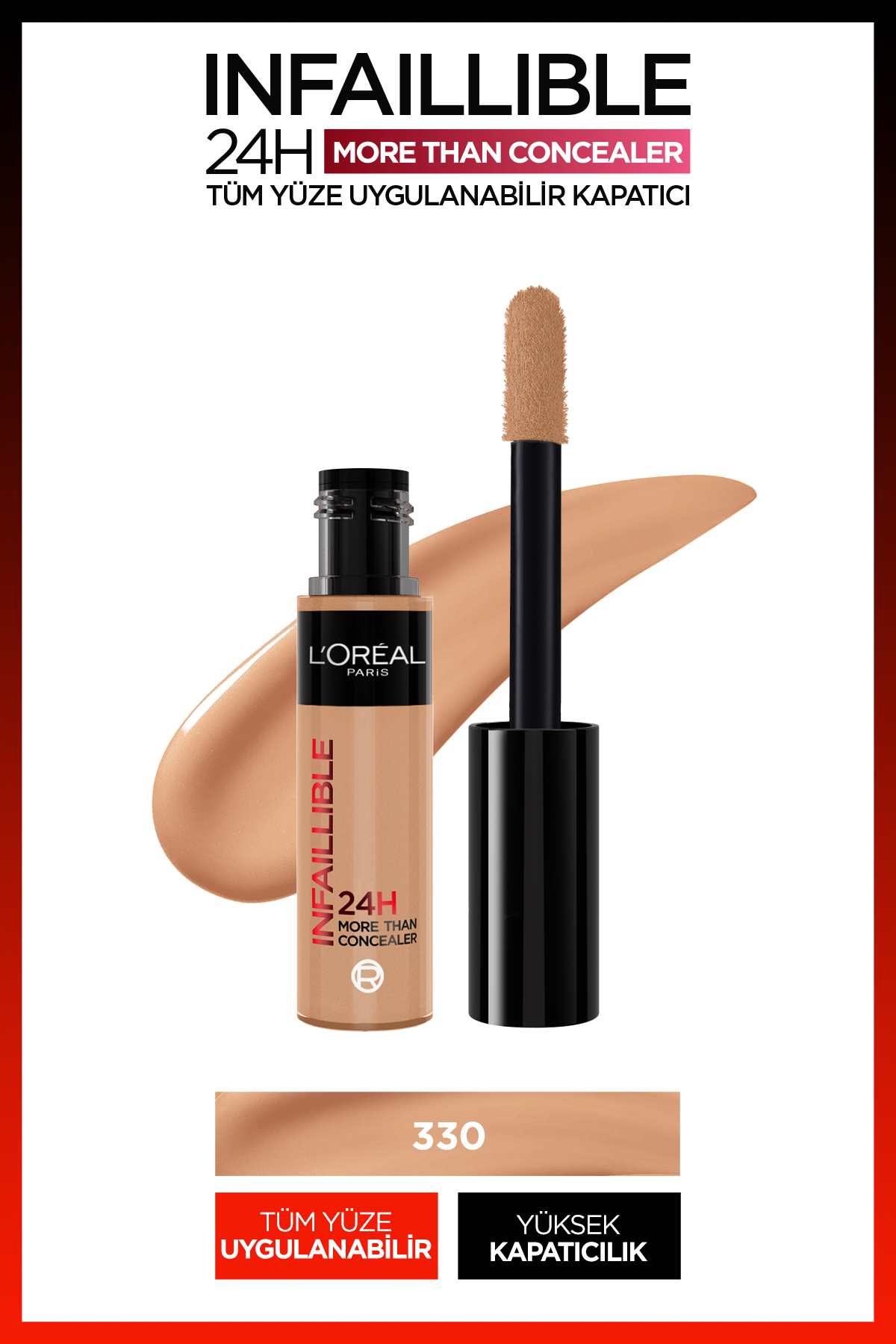 L'Oreal Paris L'Oréal Paris Infaillible 24H Tüm Yüze Uygulanabilir Kapatıcı - 330 Warm Dore