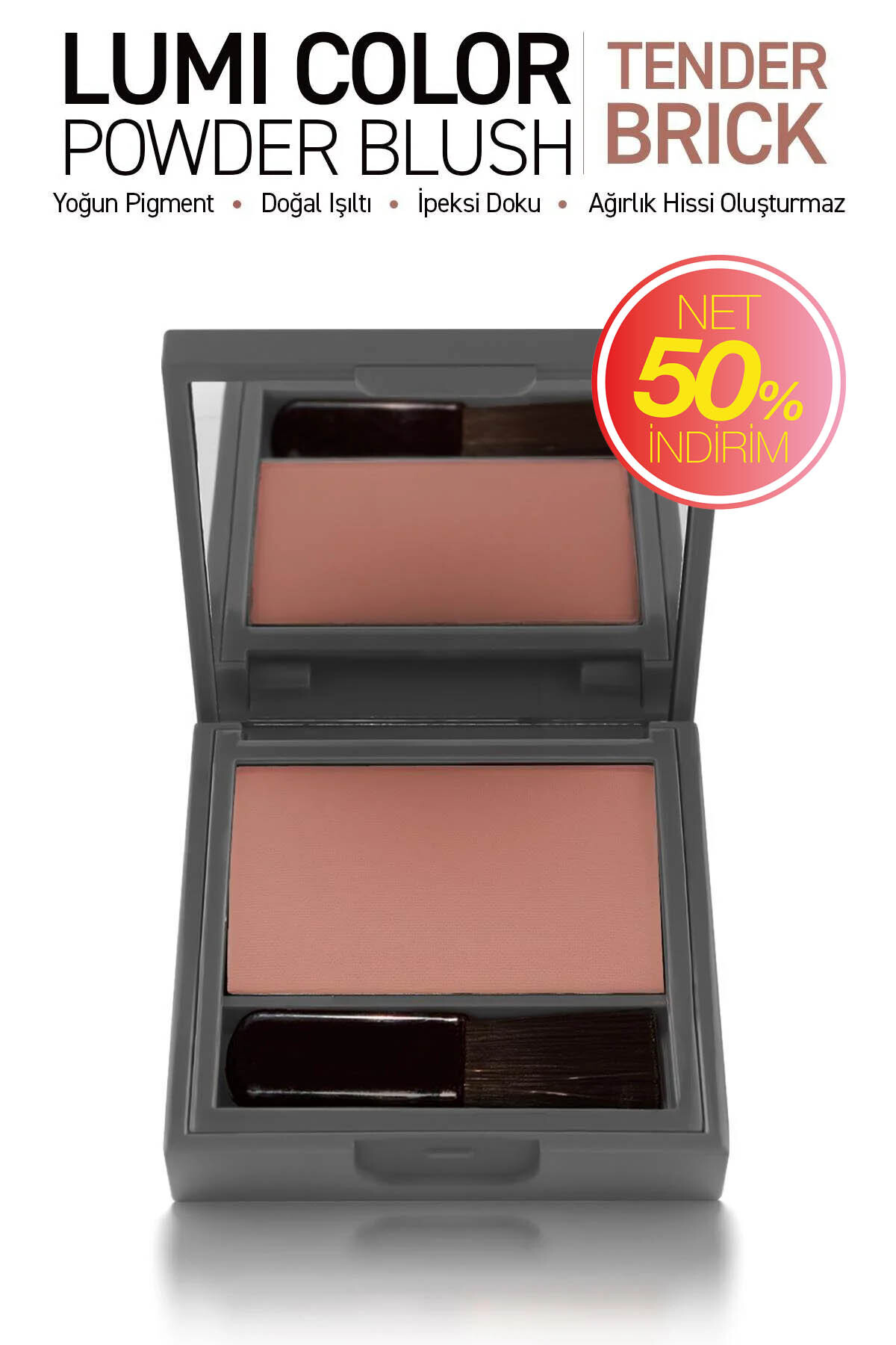 Alix Avien Yoğun Pigmentli Ultra İnce İpeksi Dokulu Pudra Allık - Lumi Color Powder Blush 155 Tender Brick