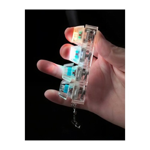 BESTTOYS Işıklı stres giderici click sesli ışıklı klavye LED ışıklı klavye anahtarlık KARIŞIK RENK GÖNDERİLİR