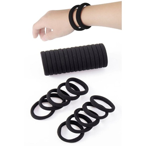 Diloshtrend Design Kadın 10'lu Siyah Ultra Esnek Bilek Lastik Toka İTHAL Ürün
