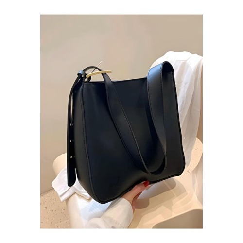 bag&more Kadın Siyah Omuz Çantası Fermuarlı Kaliteli Işçilik Ve Yumuşak Suni Deri Üniversite Çantası