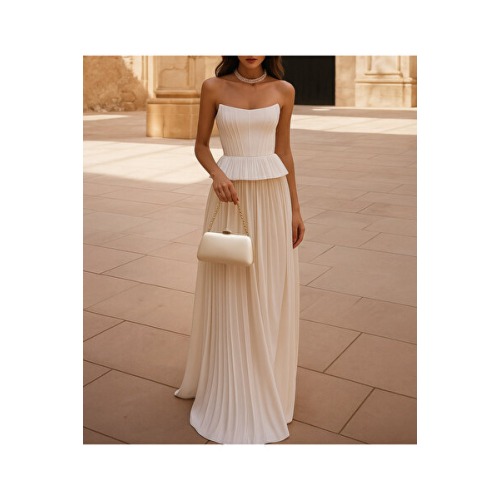 NAZART Kadın Saten Ten Nude Abiye Clutch Portföy Zincir Askılı El Düğün Nişan Gece Omuz Çantası