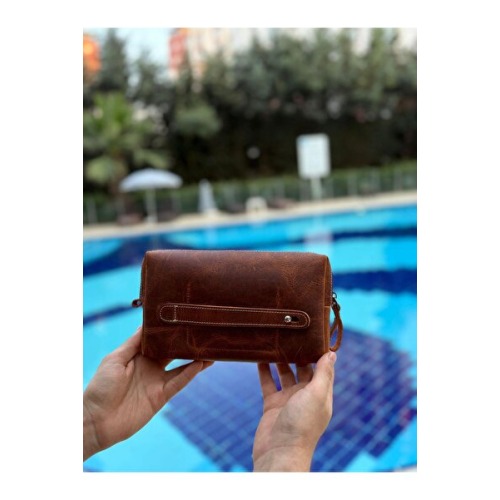 ÖzkanAccessory Capella Hakiki Deri Kahve Unisex El Çantası