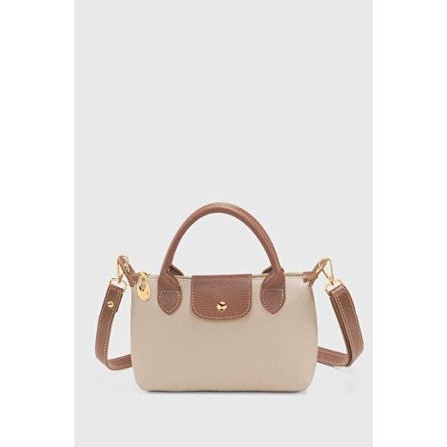 Housebags Krem Çok Yönlü PU Deri Çapraz Askılı Çanta