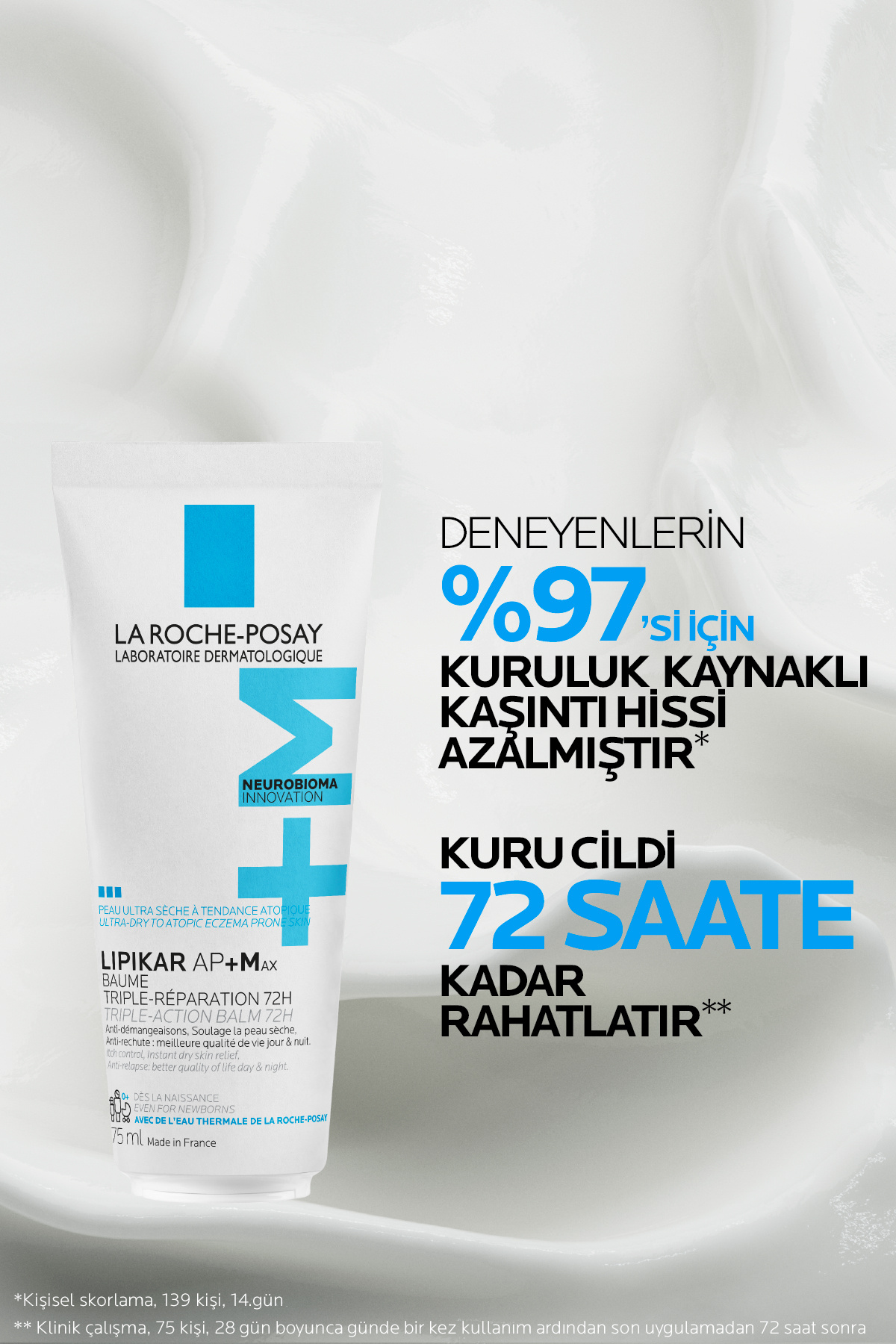 La Roche Posay Lipikar Baume AP+M 75ml - Görsel 3