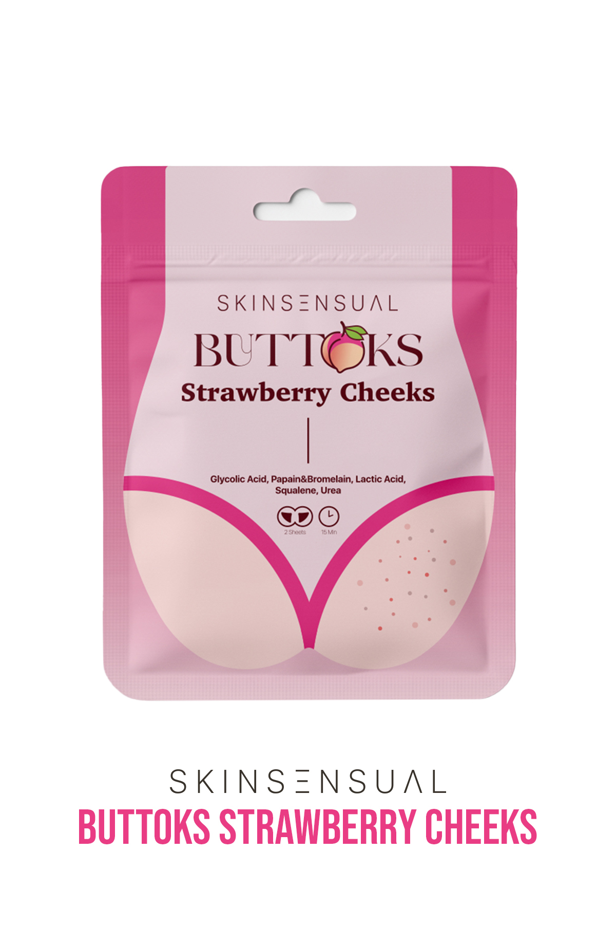 Skin Sensual Buttoks Strawberry Cheeks Vücut Maskesi | Çilek ve Tavuk Derisi Görünümüne Elveda | 2 Parça