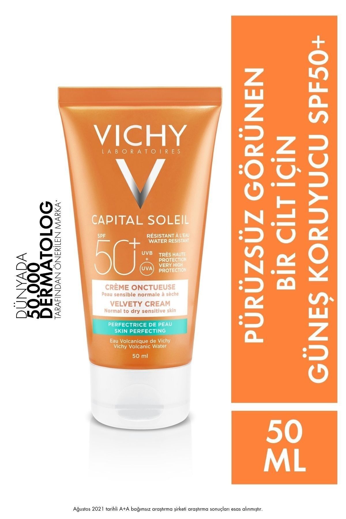 Vichy Capital Soleil Spf50+ Velvety Pürüzsüz Görünen Bir Cilt İçin Güneş Koruyucu- 50ml