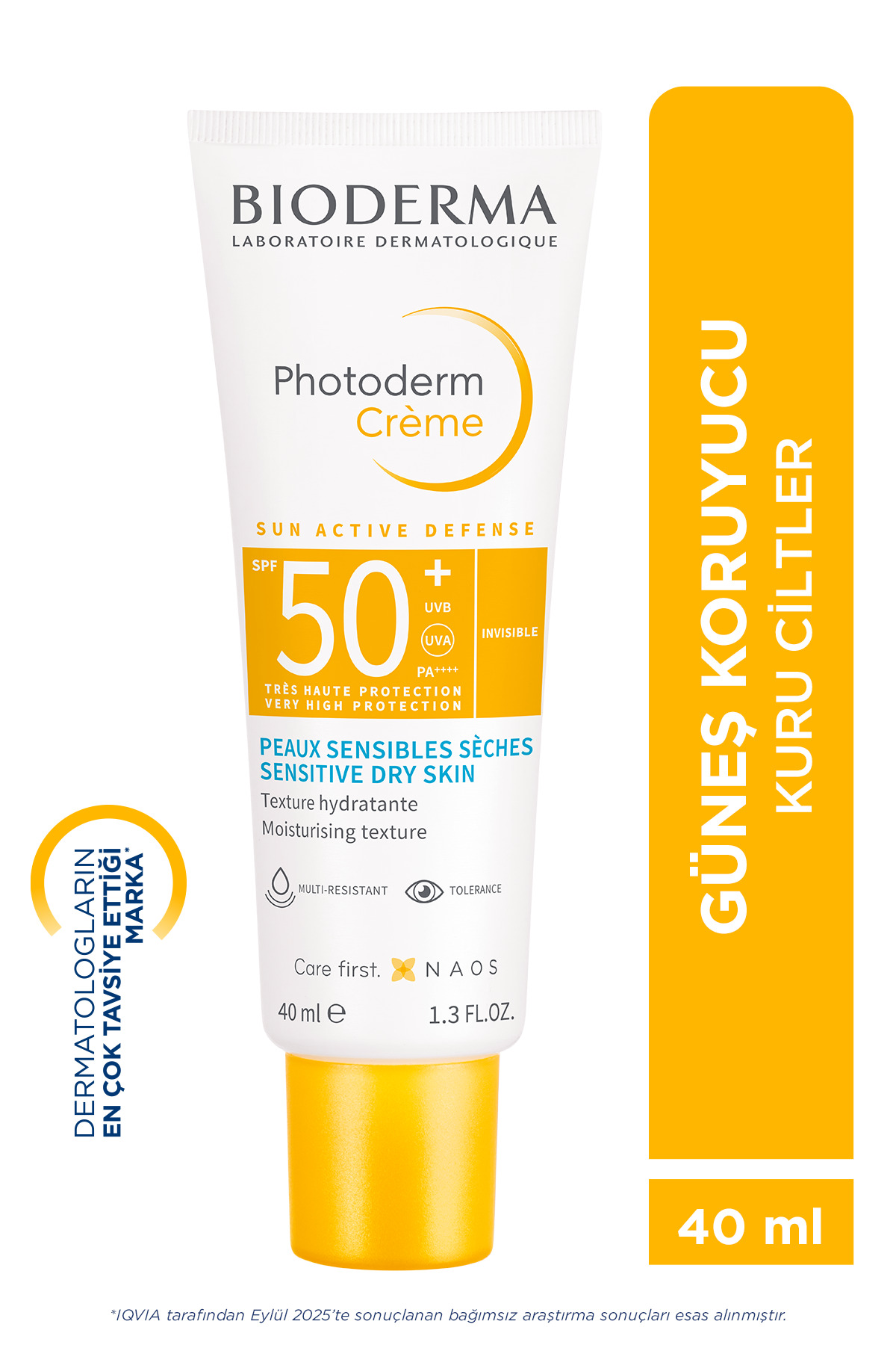 Bioderma Photoderm Cream SPF50+ Kuru & Tüm Ciltler Çok Yüksek Korumalı Nemlendirici Yüz Güneş Kremi 40 ML