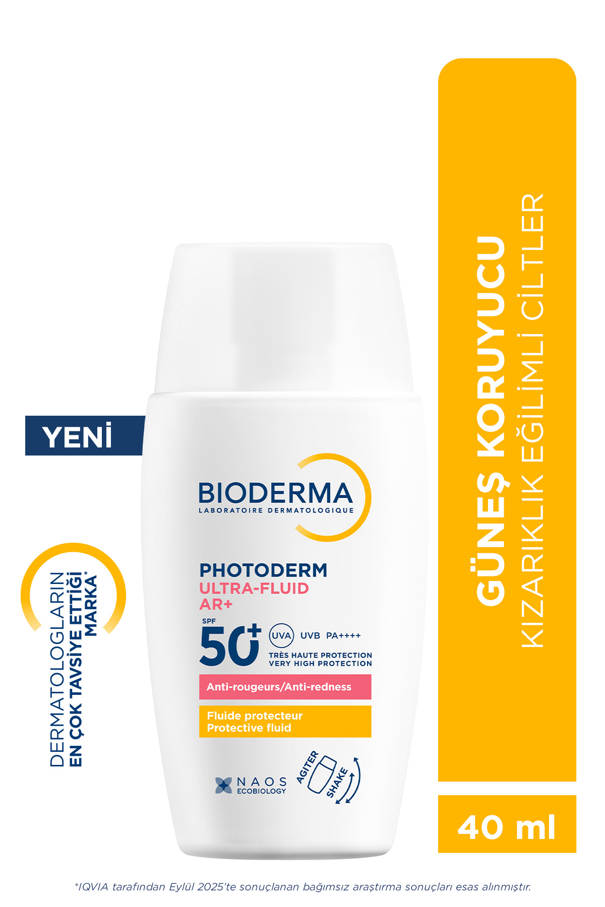 Bioderma Photoderm AR+ Ultra-Fluid SPF50+ Kızarıklık Karşıtı Yüksek Korumalı Akışkan Yüz Güneş Kremi 40ml