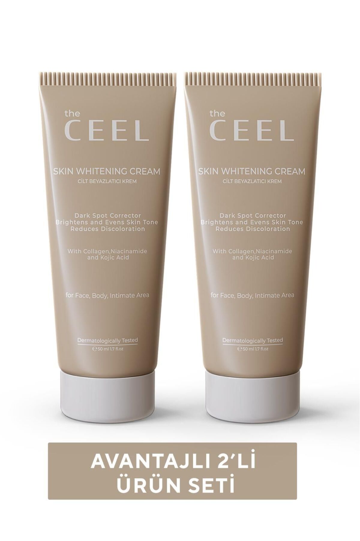The Ceel 2'li Cilt Beyazlatıcı Aydınlatıcı Glutatyonlu Leke Karşıtı Krem Niacinamide & Alpha Arbutin 50 ml