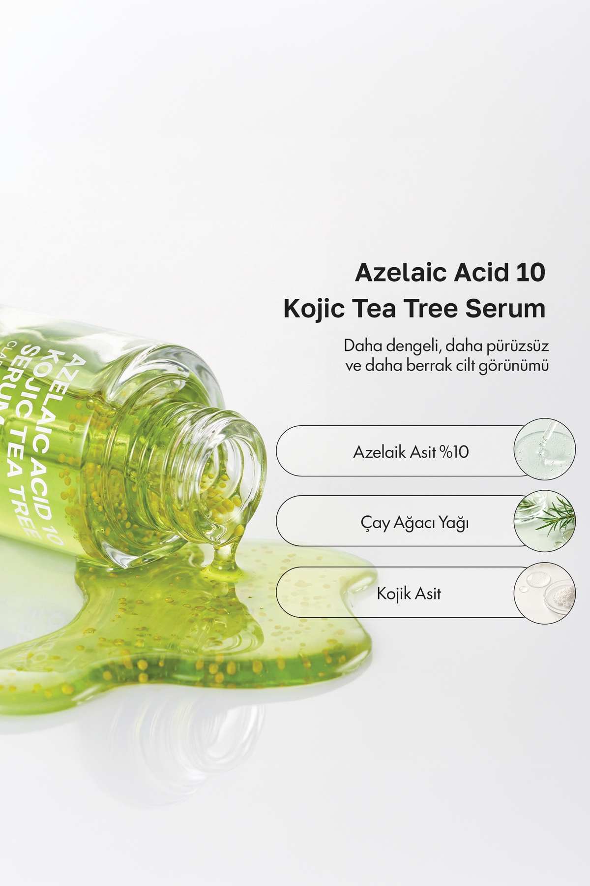 Purito Azelaic Acid 10% Kojic Acid Tea Tree Serum | Akne Karşıtı Leke Görünümü Dengeleyici Serum 30 ml - Görsel 3