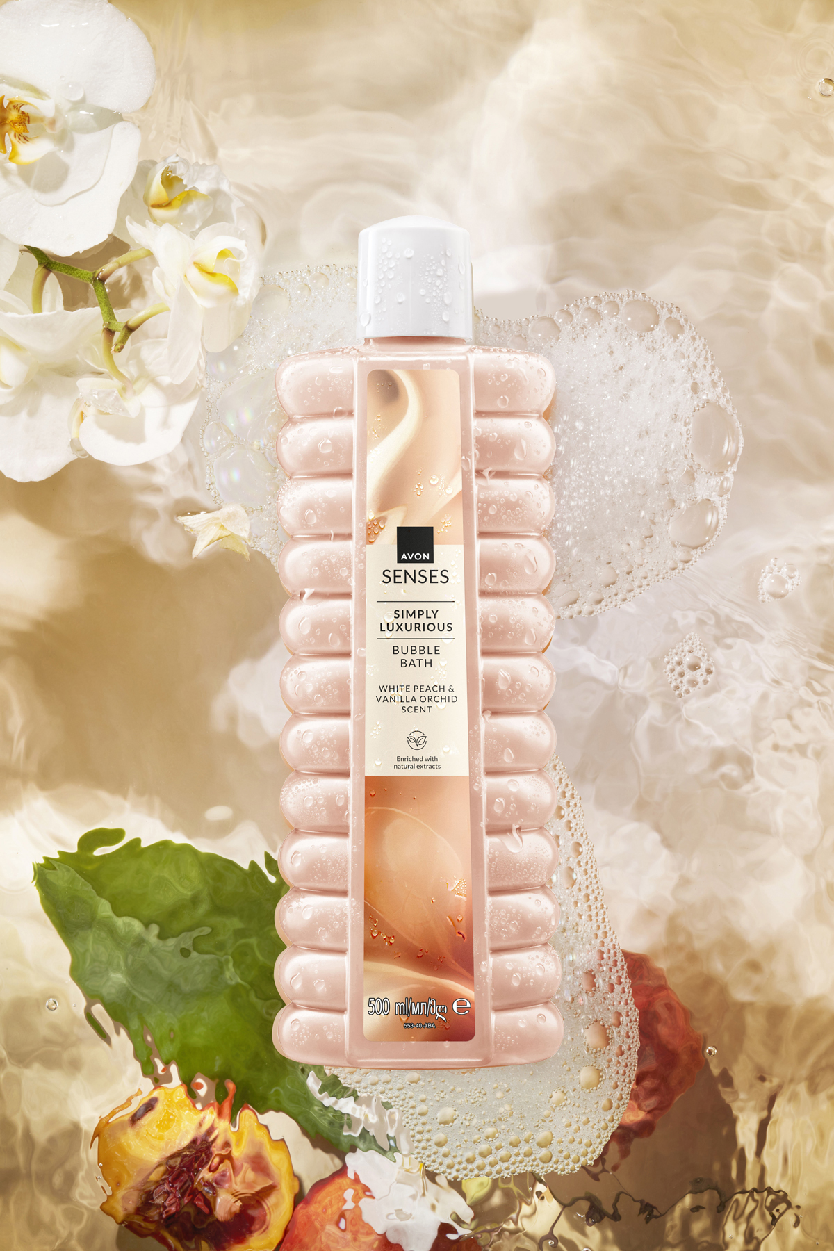 AVON Simply Luxurious Beyaz Şeftali ve Vanilya Orkide Kokulu Banyo Köpüğü 500 Ml. - Görsel 3