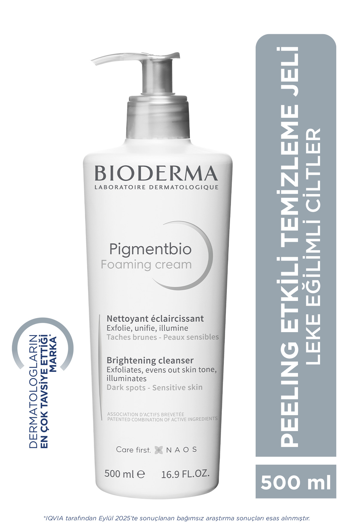 Bioderma Pigmentbio Foaming Cream Leke Karşıtı ve Peeling Etkili Aydınlatıcı Yıkama Jeli 500 ML