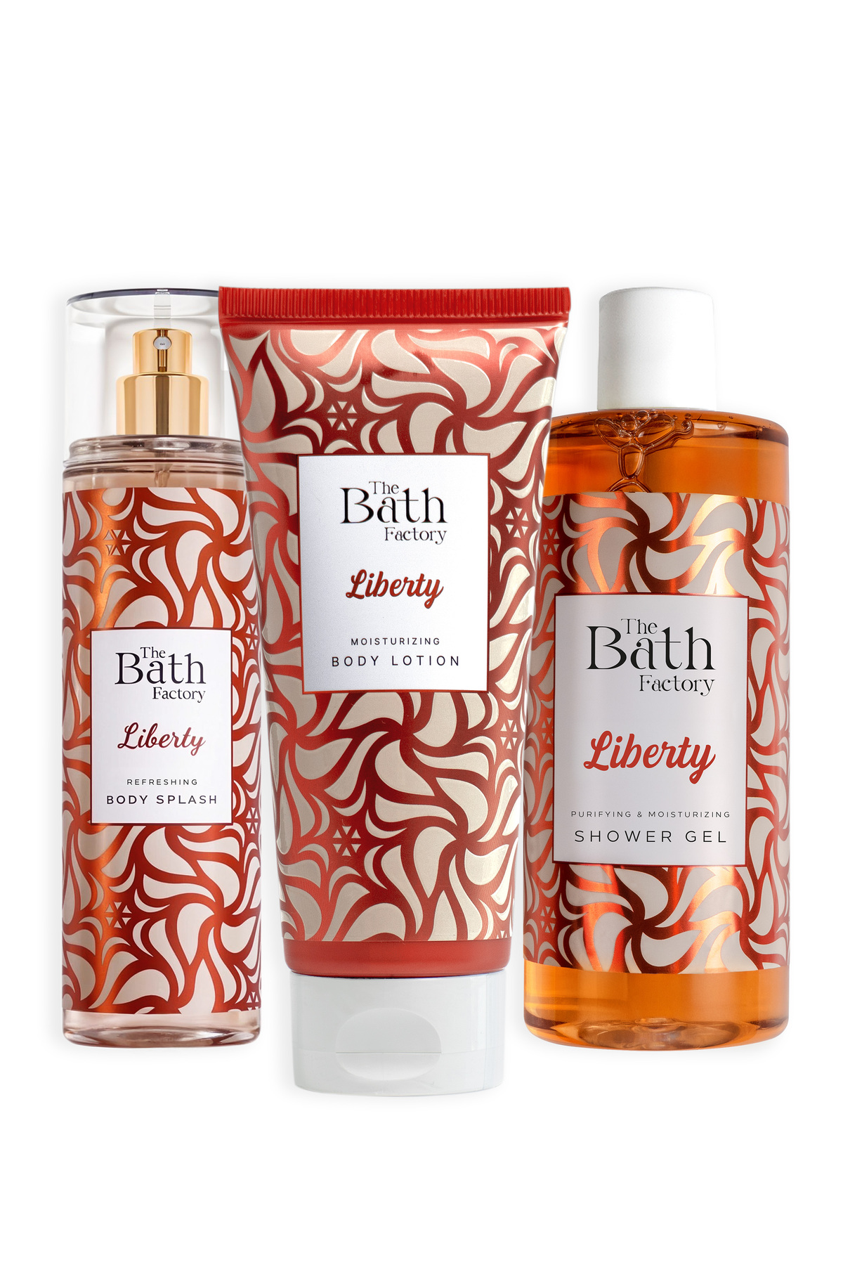 THE BATH FACTORY Liberty Duş Jeli + Vücut Spreyi + Vücut Losyonu