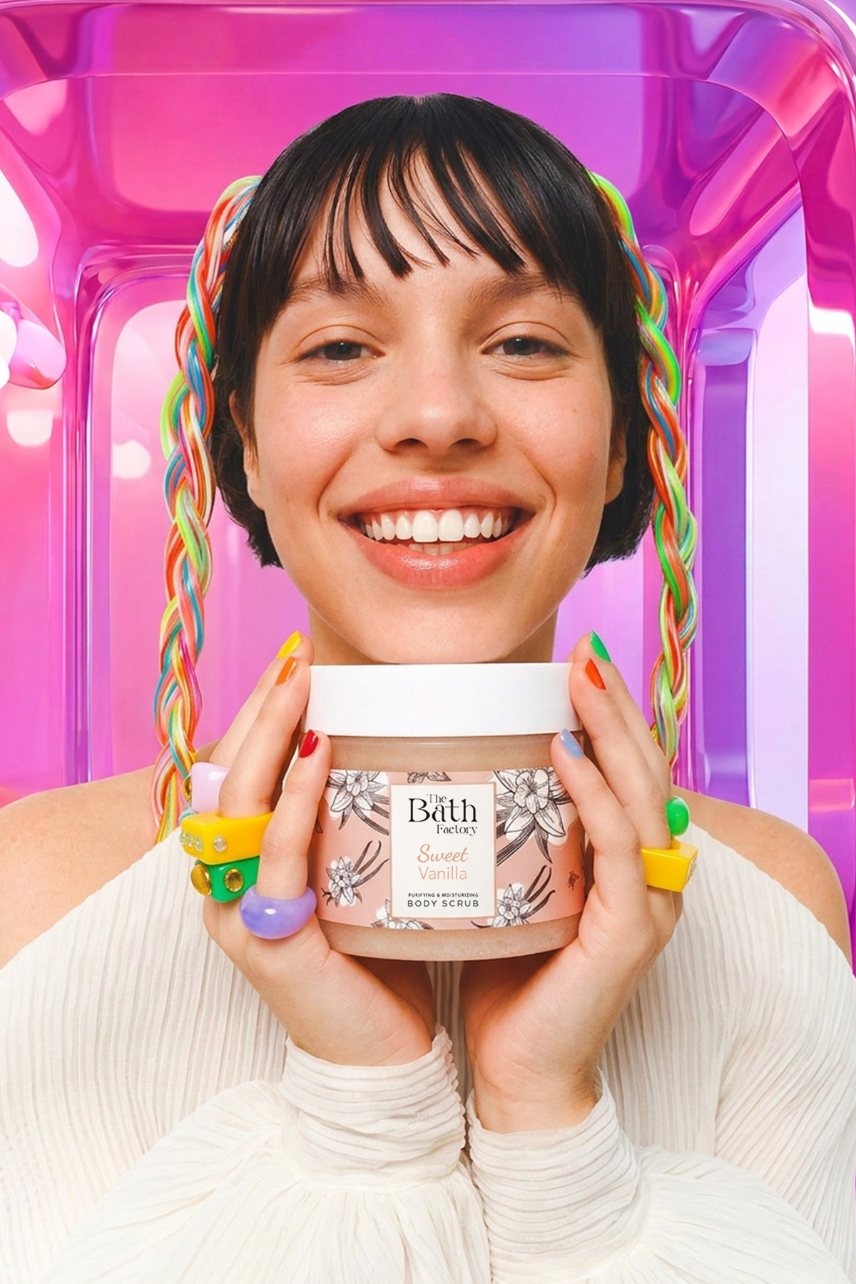 THE BATH FACTORY Nemlendirici ve Arındırıcı Sweet Vanilla Vücut Peelingi 300 gr - Görsel 3