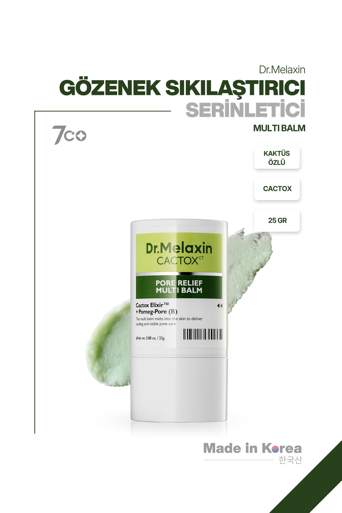 Dr.Melaxin Kaktüs Özlü | Gözenek Sıkılaştırıcı | Serinletici | Cactox Multi Balm 25gr
