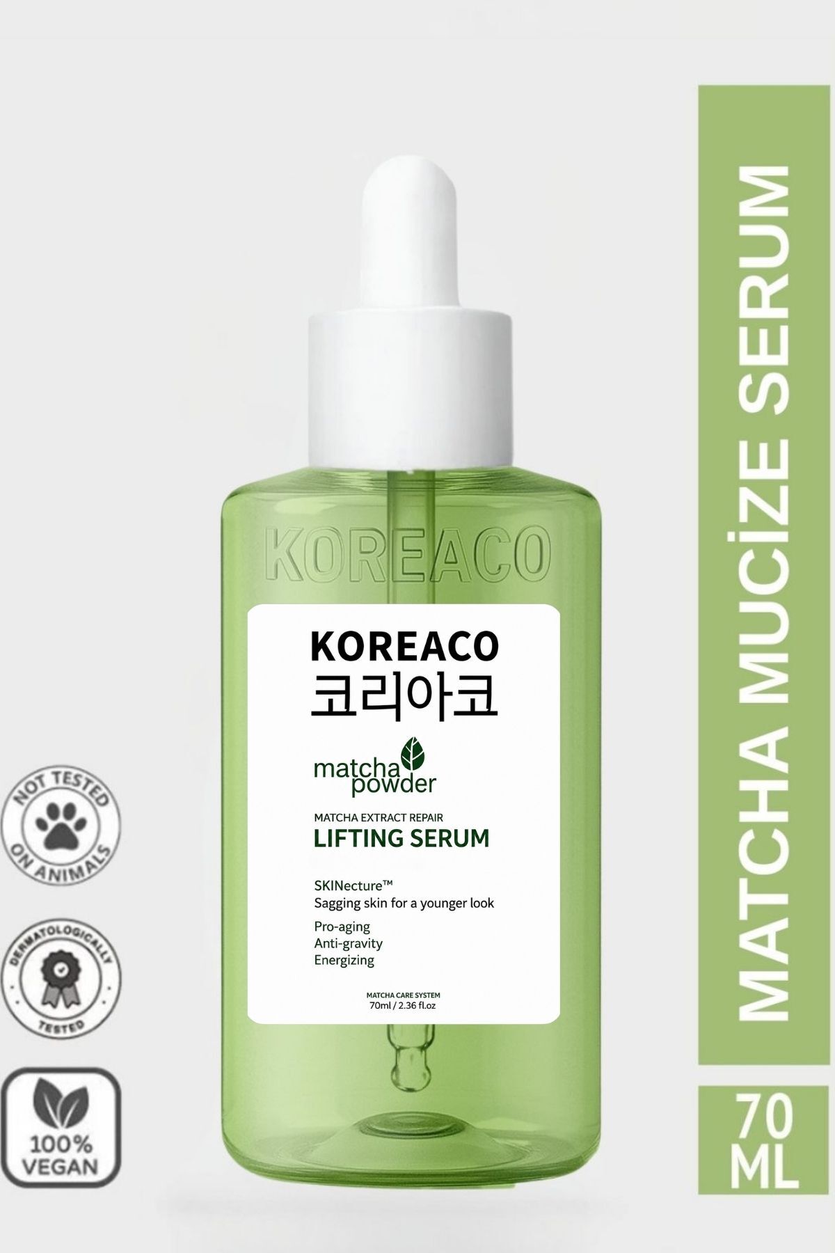KOREACO Matcha Mucize Lifting Cilt Serumu | Cilt Bariyeri Onarıcı Kırışıklık Karşıtı 70 ml-Ekstra Büyük Boy