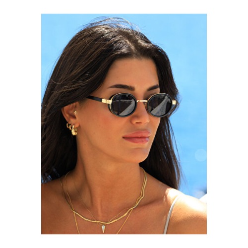 Angel Eyes Siyah Camlı Siyah-gold Çerçeveli Unisex Güneş Gözlüğü Ae9065c9