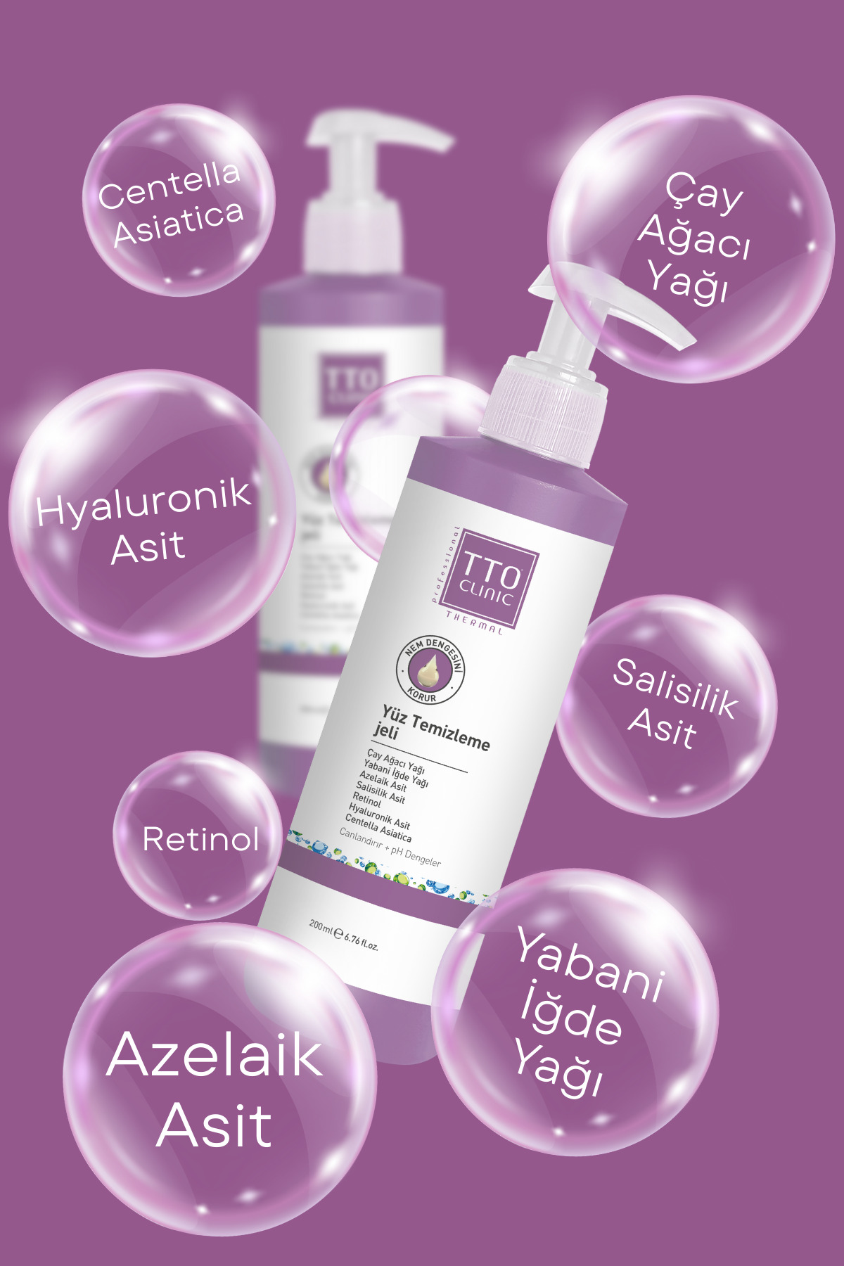 TTO Clinic Yüz Temizleme Jeli 200ml - Görsel 3