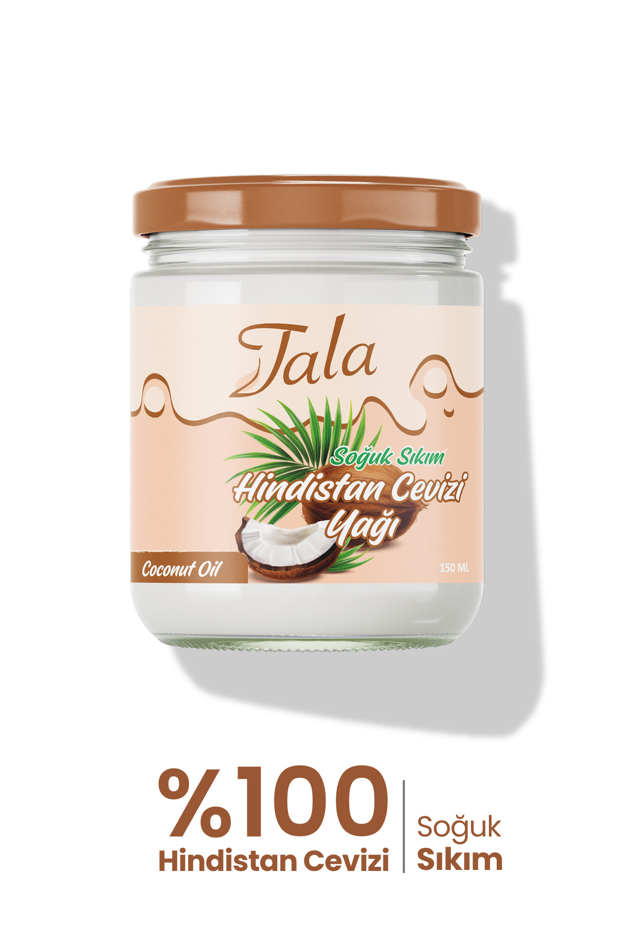 Tala Hindistan Cevizi Yağı %100 Saf ve Doğal Soğuk Sıkım 150 Ml