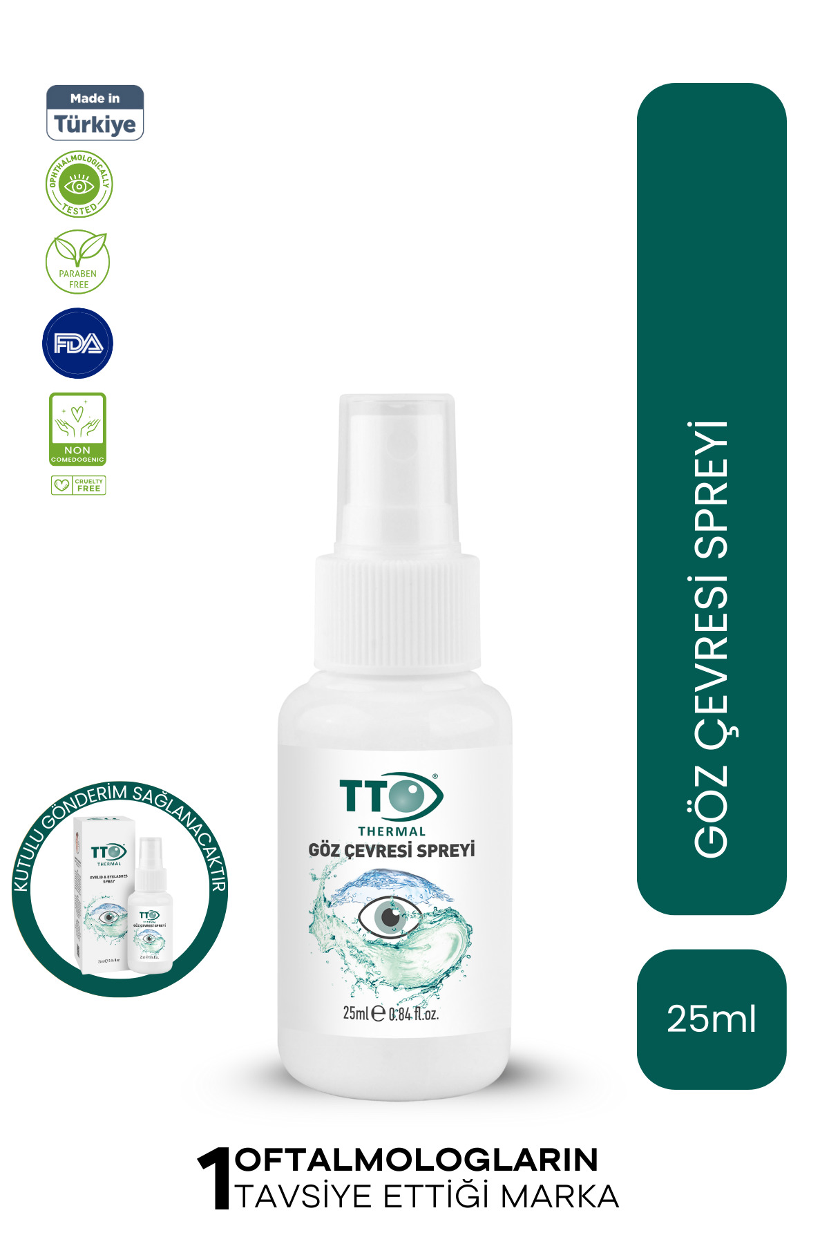 TTO Thermal Göz Spreyi 25 ml - Göz Kuruluğu, Yanma, Batma, Kızarıklık ve Yaşarma Karşıtı Sprey