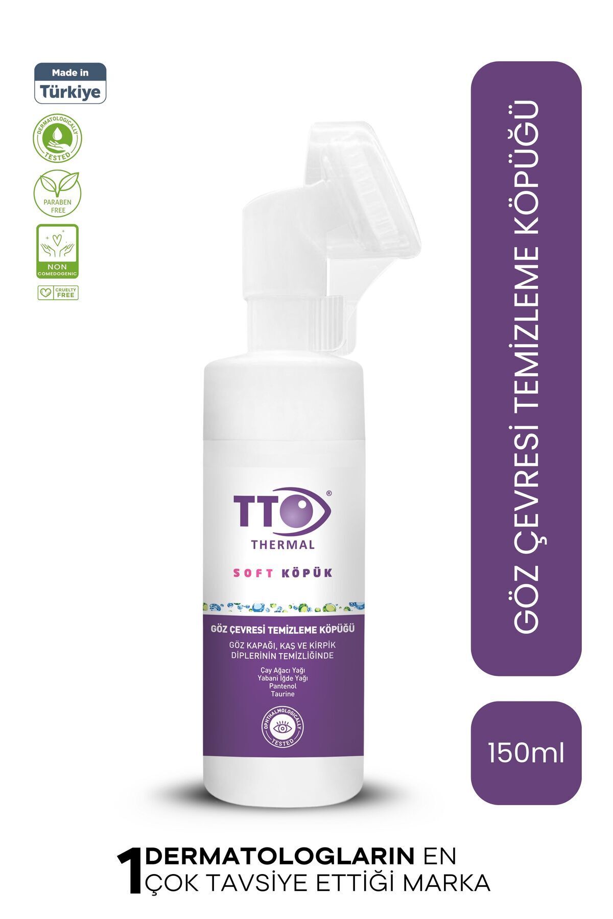 TTO Soft Göz Çevresi Temizleme Köpüğü Aplikatörlü 150 ml Nazik Hijyenik Temizlik