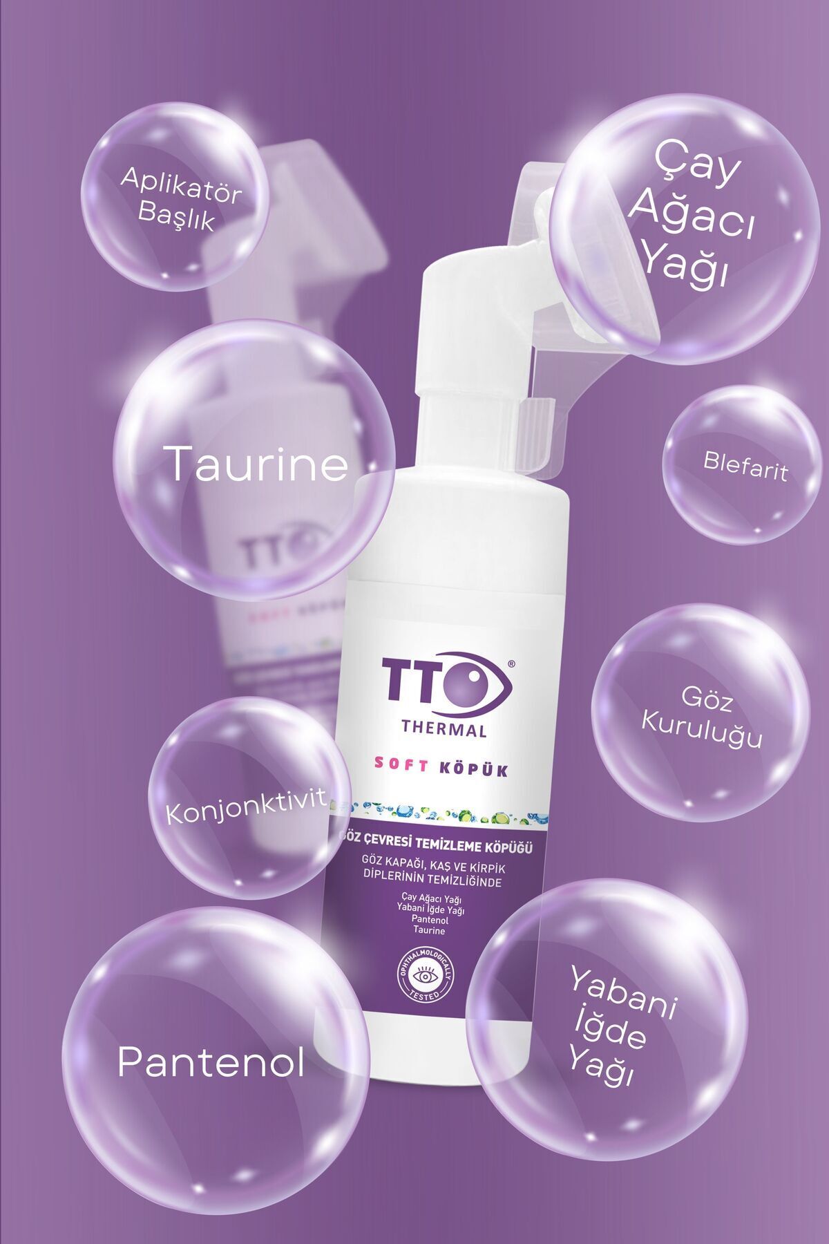 TTO Soft Göz Çevresi Temizleme Köpüğü Aplikatörlü 150 ml Nazik Hijyenik Temizlik - Görsel 3