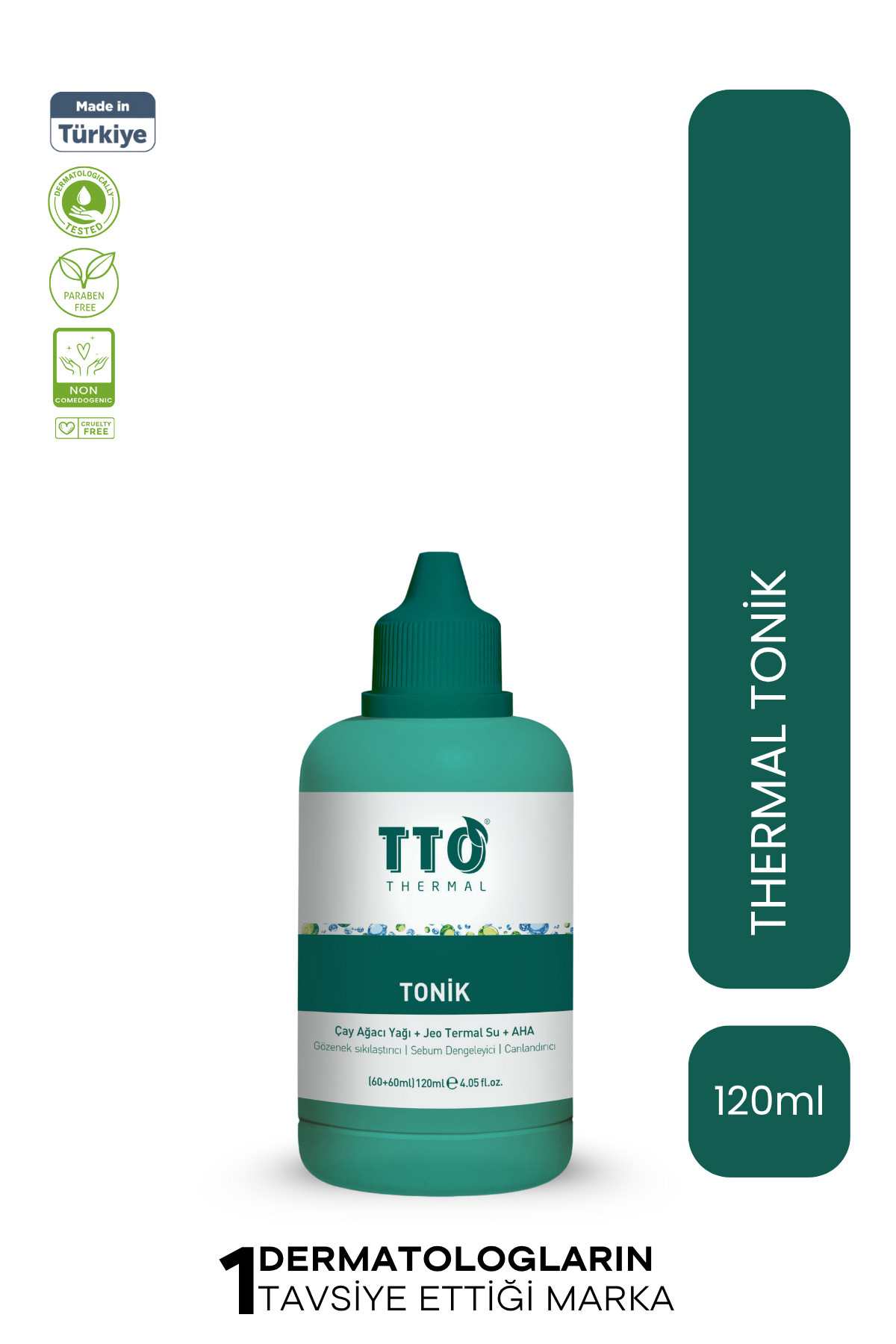 TTO Thermal Yüz Toniği 120 ml Arındırıcı Gözenek Sıkılaştırıcı Canlandırıcı Cilt Bakım Toniği