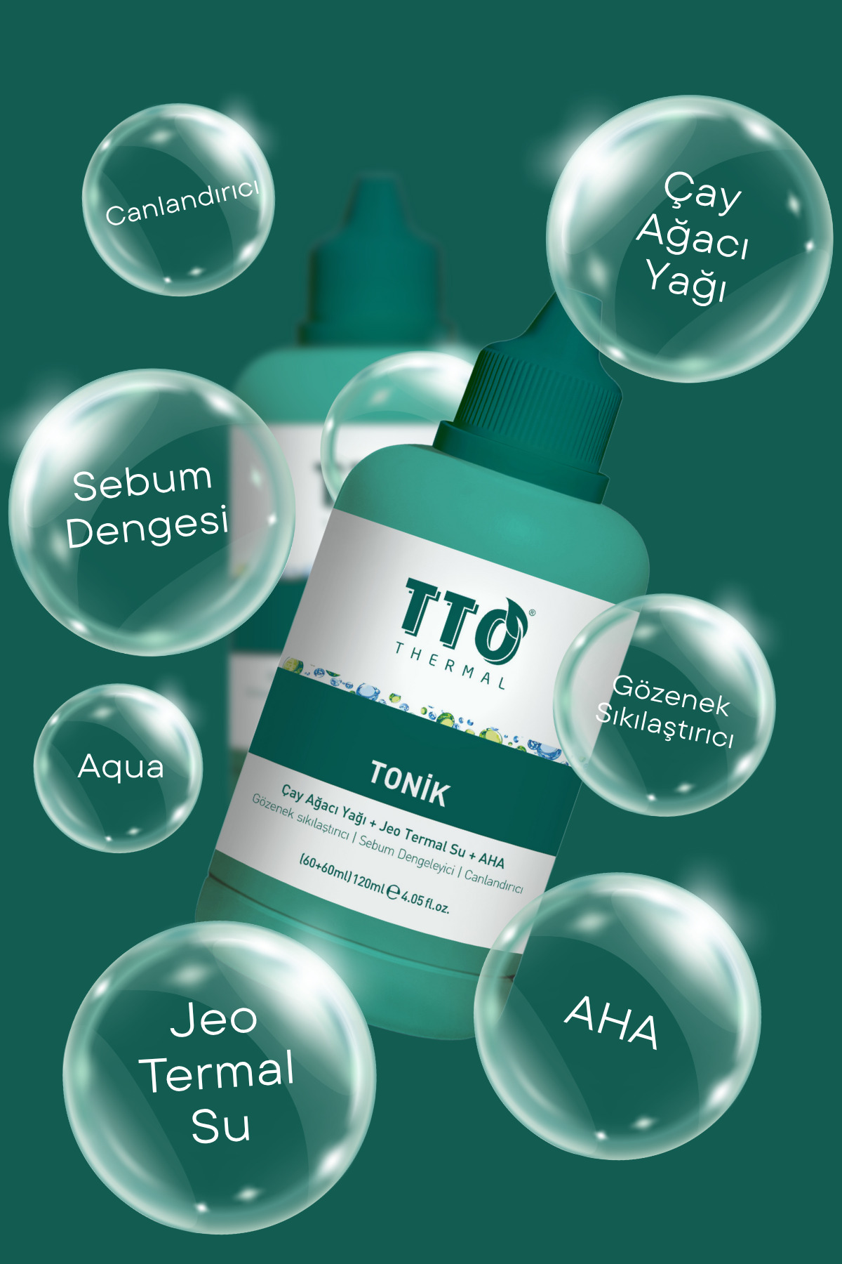 TTO Thermal Yüz Toniği 120 ml Arındırıcı Gözenek Sıkılaştırıcı Canlandırıcı Cilt Bakım Toniği - Görsel 3