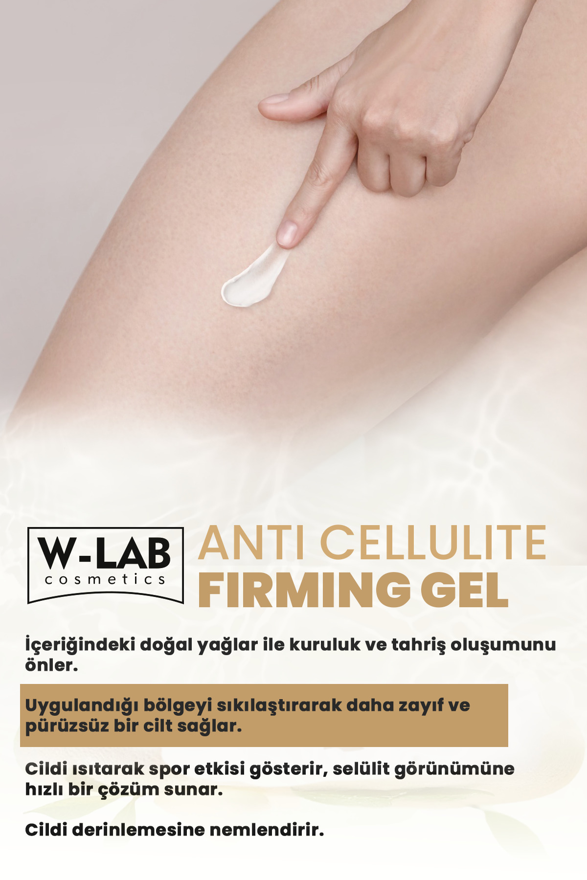 W-Lab Cosmetics Selülit Karşıtı, Sıkılaştırıcı ve Çatlak Giderici Jel 250 ml - Görsel 3