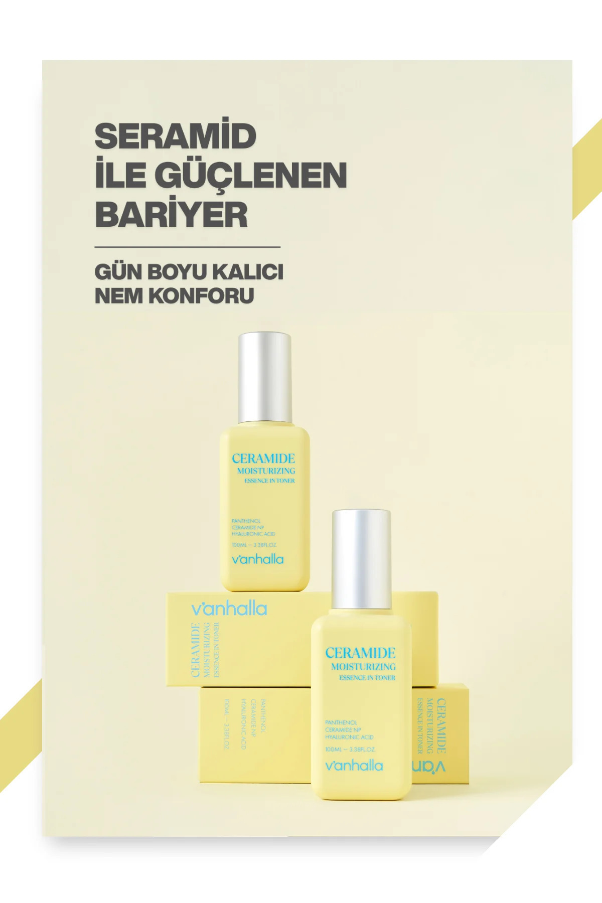 v'anhalla Bariyer Onarıcı Ceramide Essence | 3HA + Ceramide NP + Panthenol | Yoğun Nemlendirme & Tonik - Görsel 3