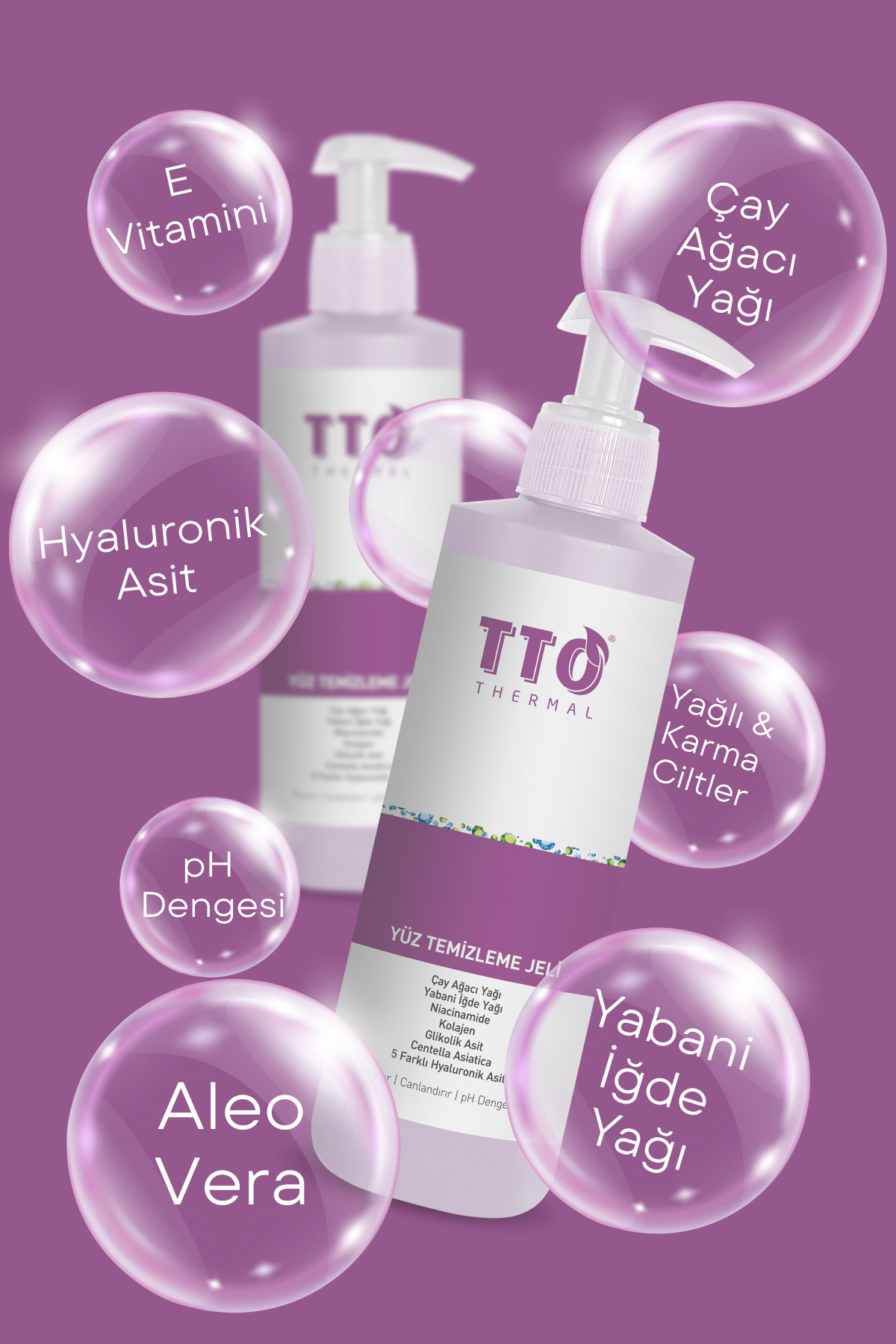 TTO Yüz Temizleme Jeli 200 ml – Normal, Akneli ve Rozalı Ciltler İçin Arındırıcı Bakım - Görsel 3