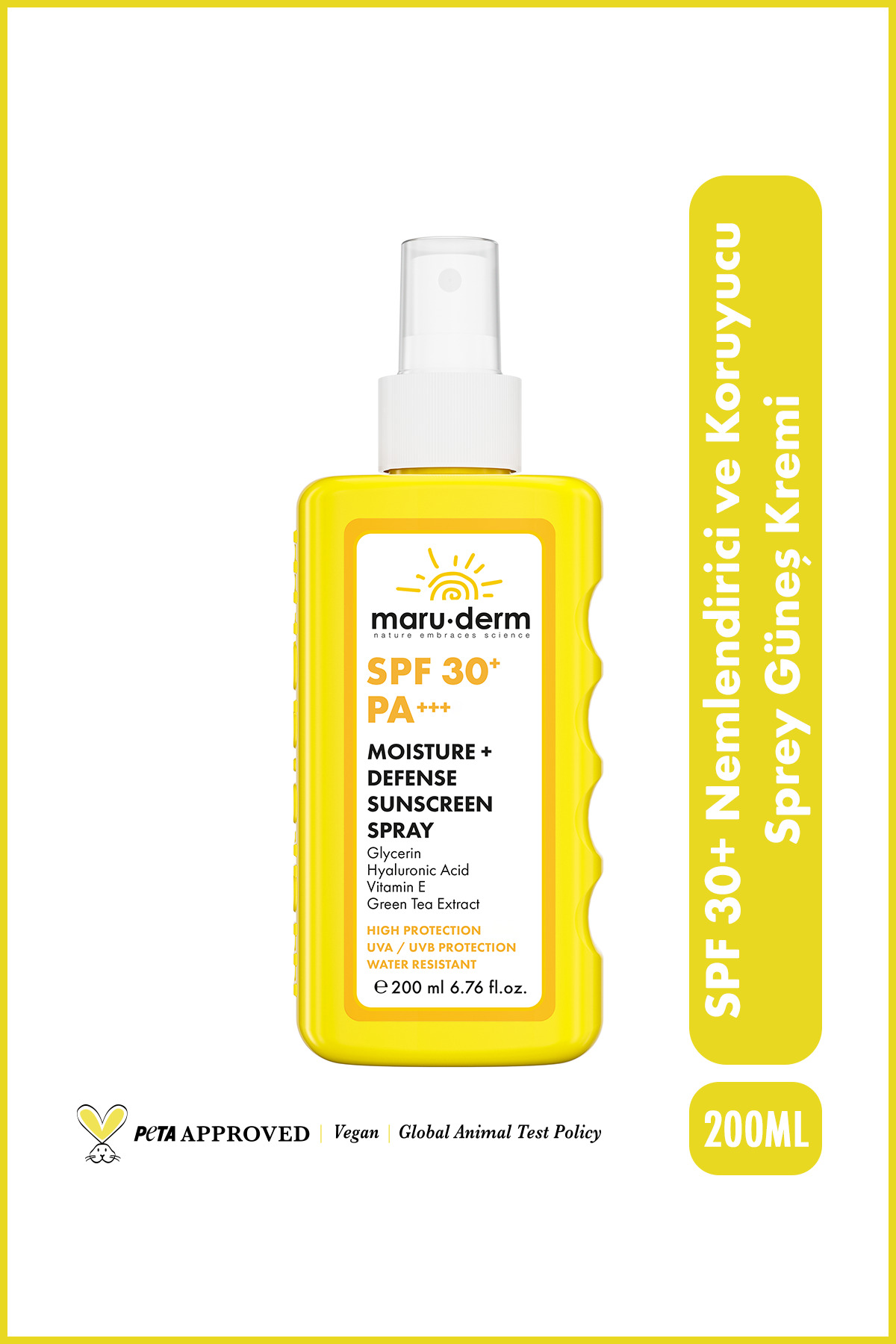 Maru.Derm Nemlendirici ve Koruyucu Sprey Güneş Kremi SPF 30+ PA++++ 200 ML