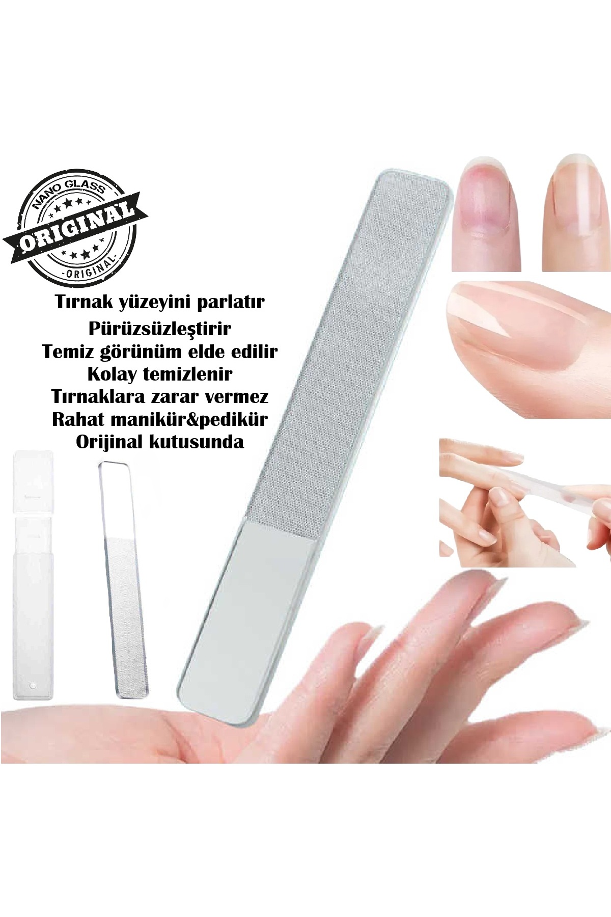Genel Markalar Tırnak Törpüleme Aleti Cam Malzeme Parlatma Manikür & Pedikür
